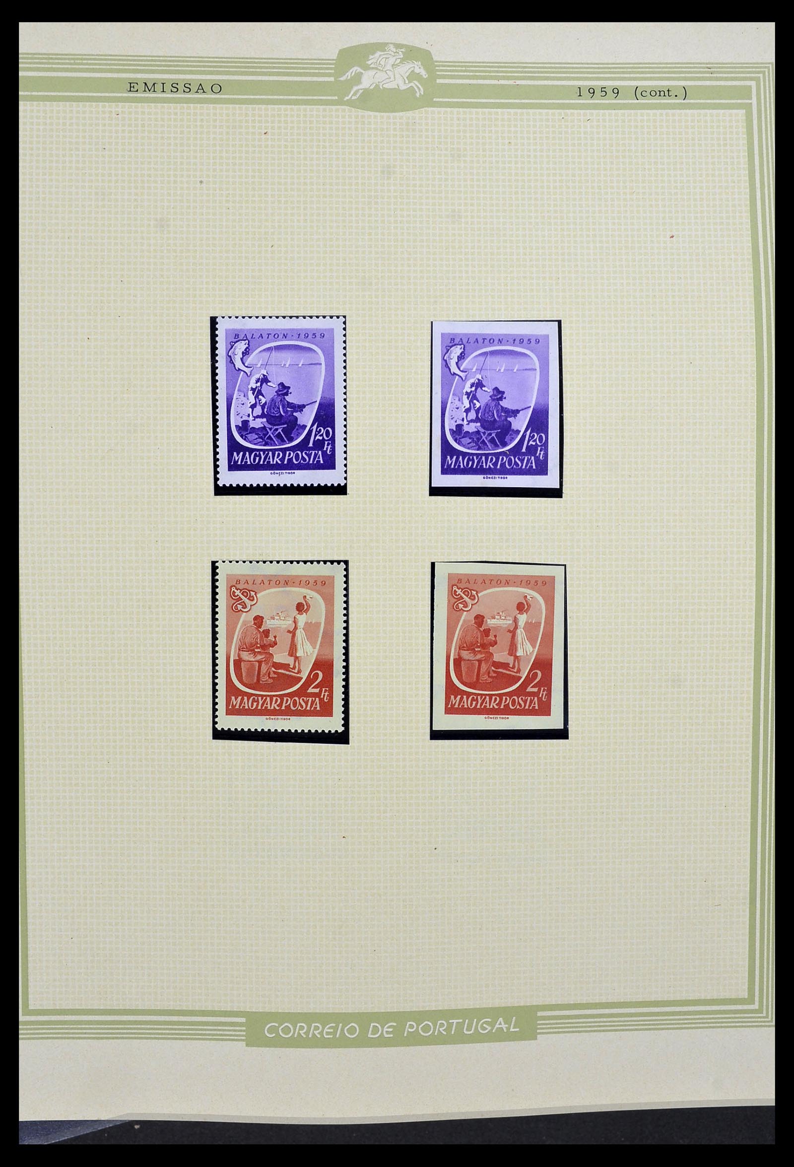 34230 024 - Stamp collection 34230 Hungary IMPERFORATED 1958-1970.