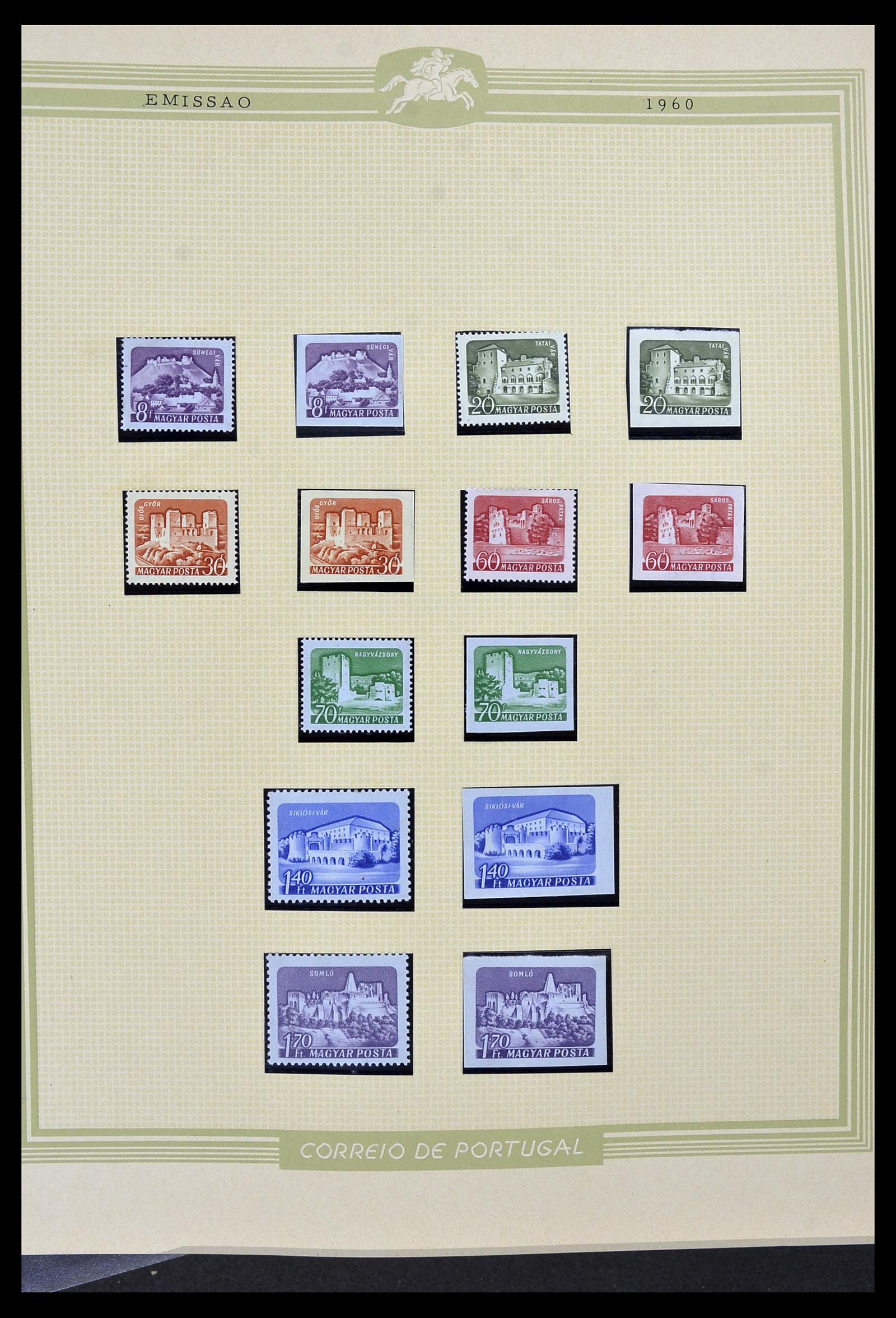 34230 046 - Postzegelverzameling 34230 Hongarije ONGETAND 1958-1970.
