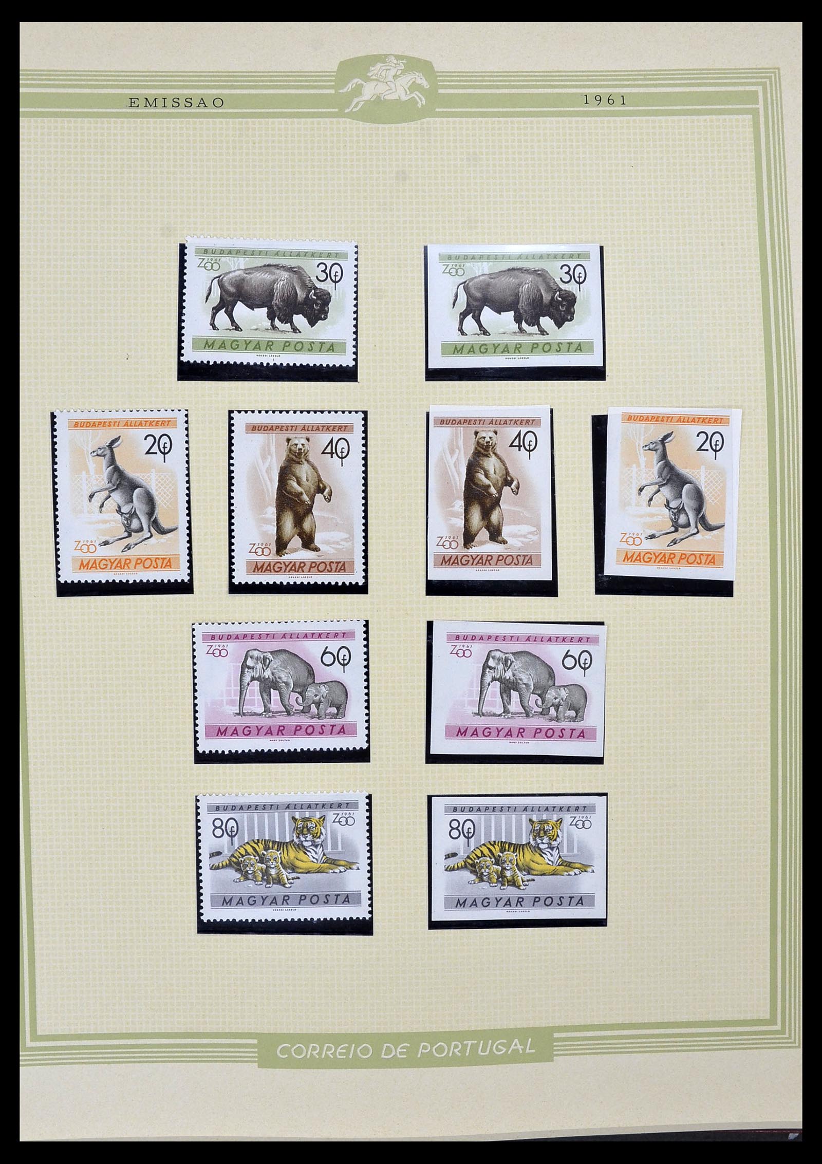 34230 050 - Postzegelverzameling 34230 Hongarije ONGETAND 1958-1970.
