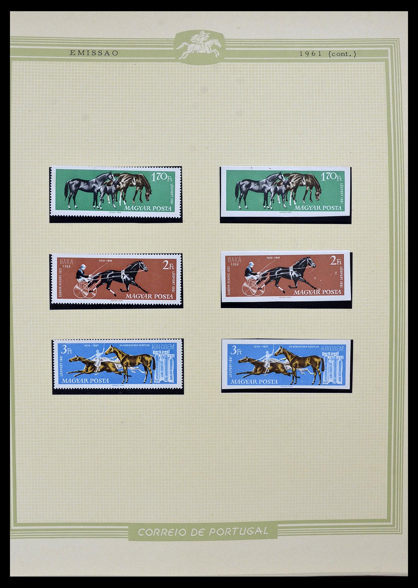 34230 062 - Stamp collection 34230 Hungary IMPERFORATED 1958-1970.