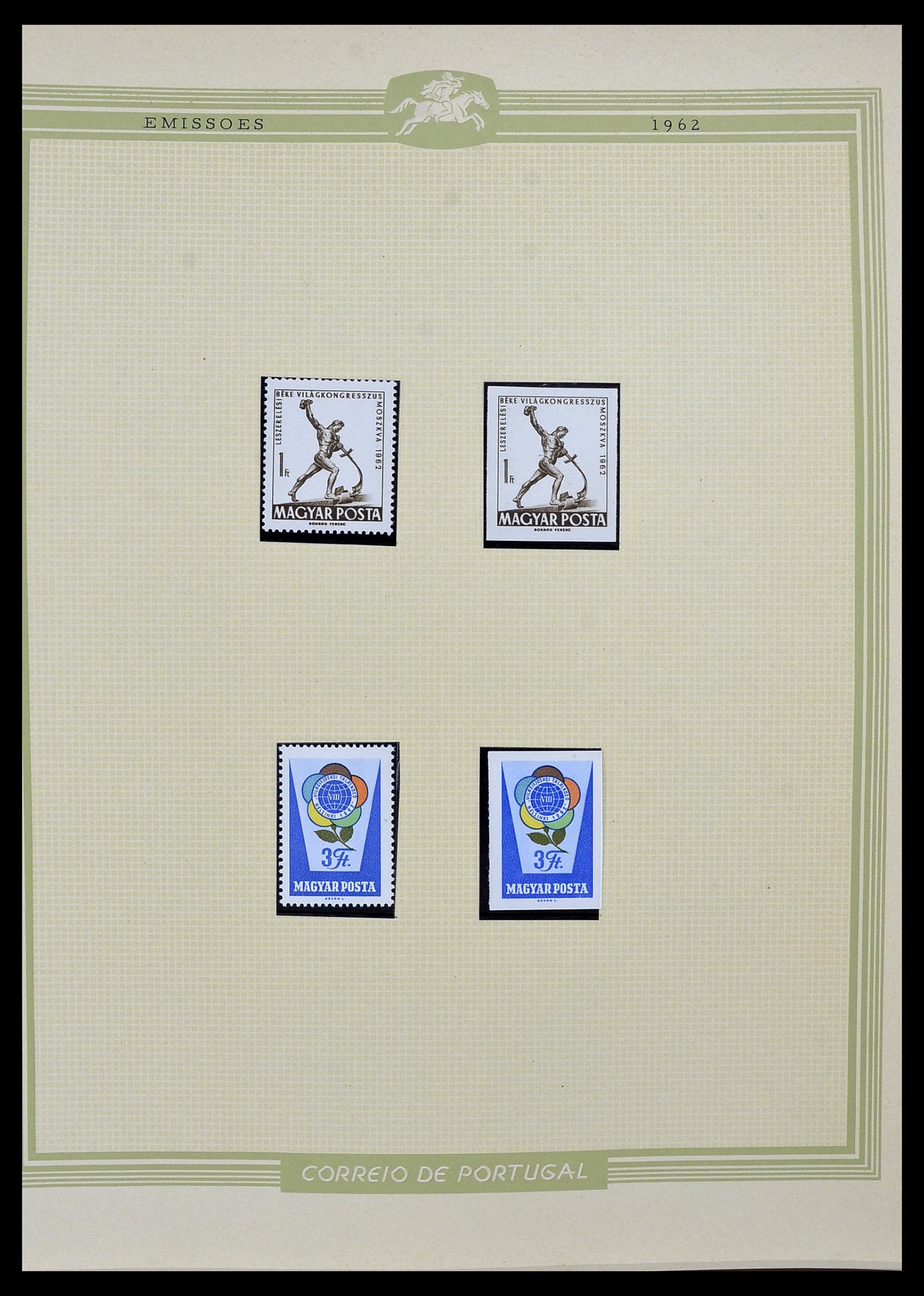 34230 073 - Postzegelverzameling 34230 Hongarije ONGETAND 1958-1970.