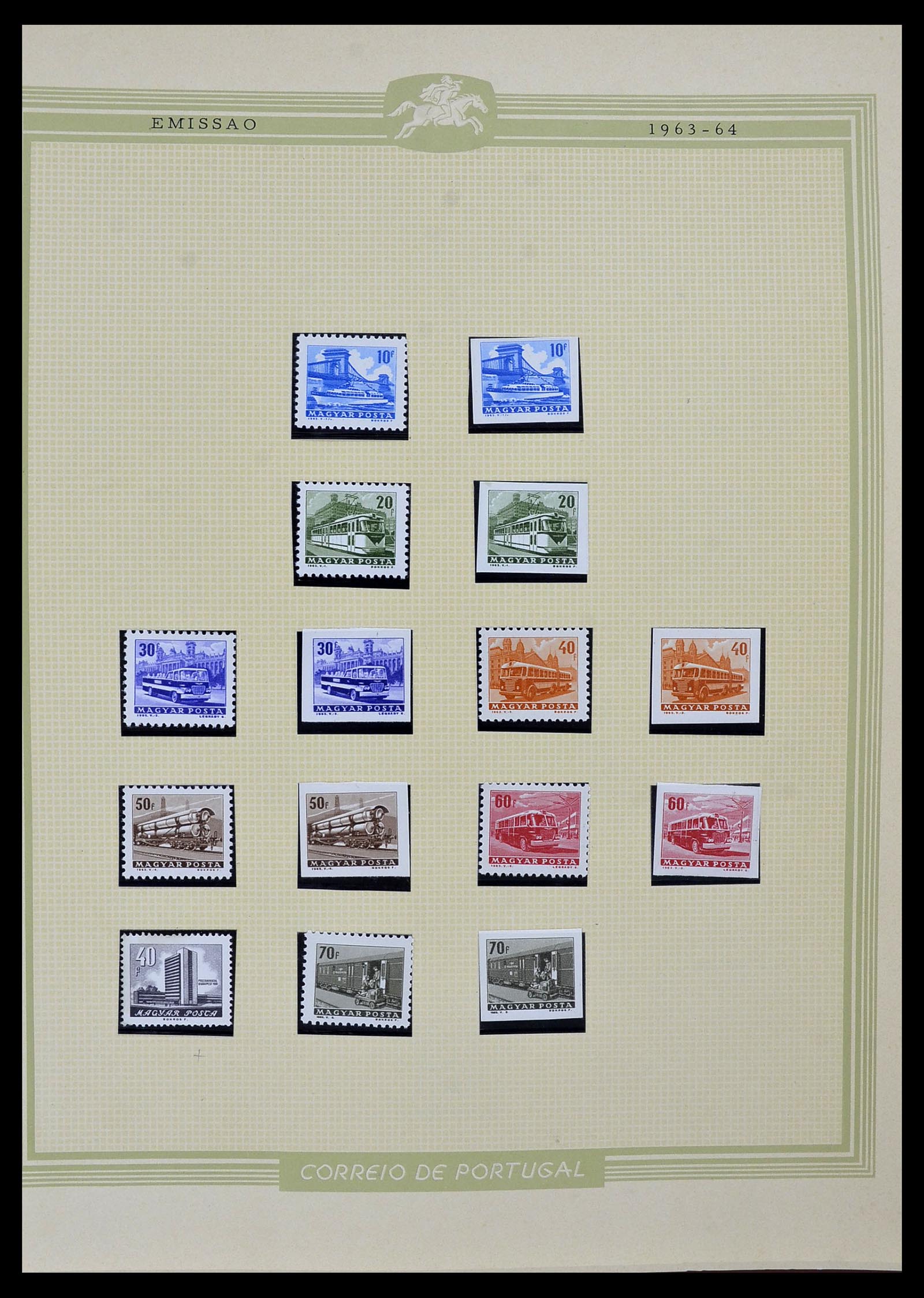 34230 084 - Stamp collection 34230 Hungary IMPERFORATED 1958-1970.