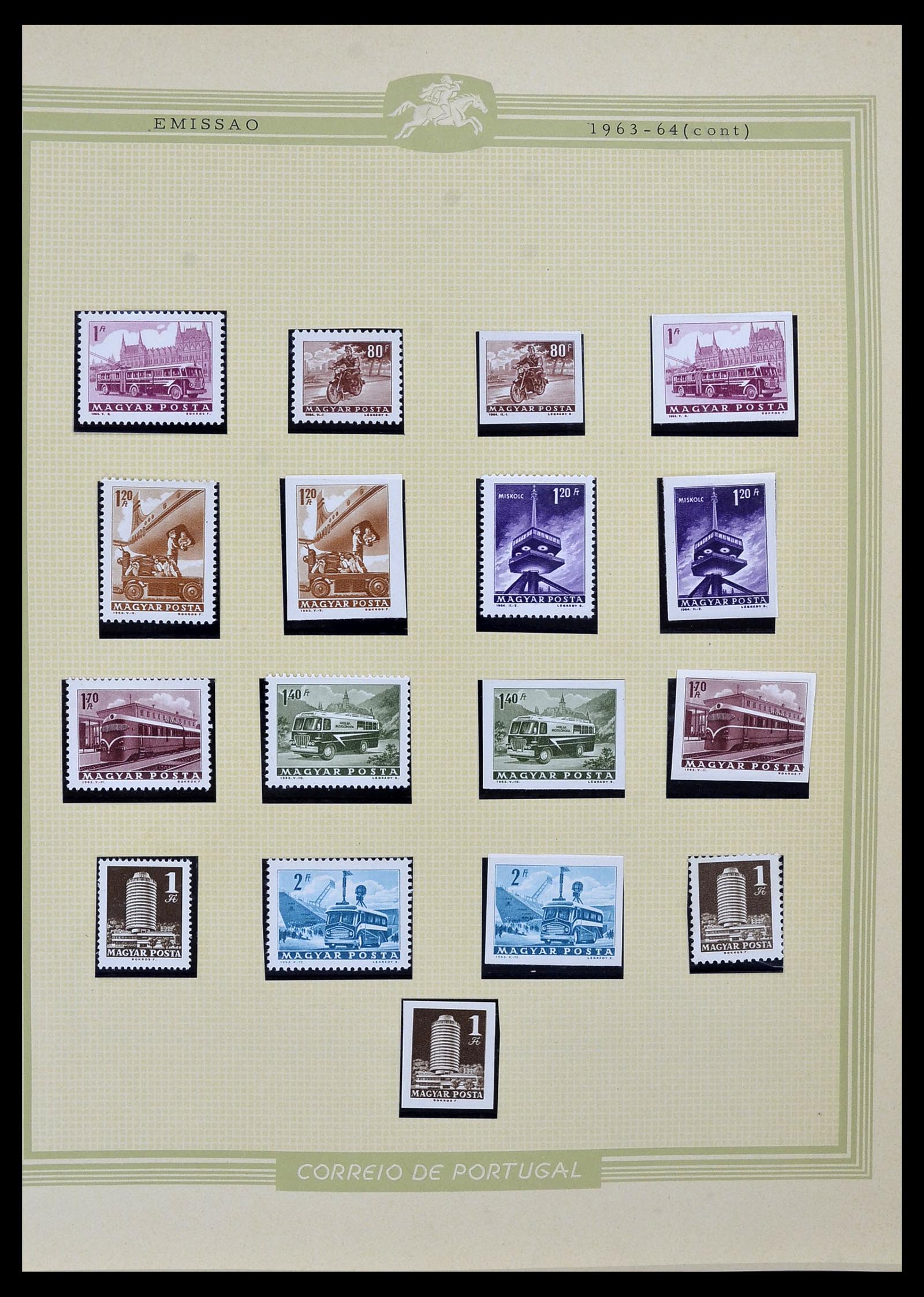 34230 085 - Stamp collection 34230 Hungary IMPERFORATED 1958-1970.