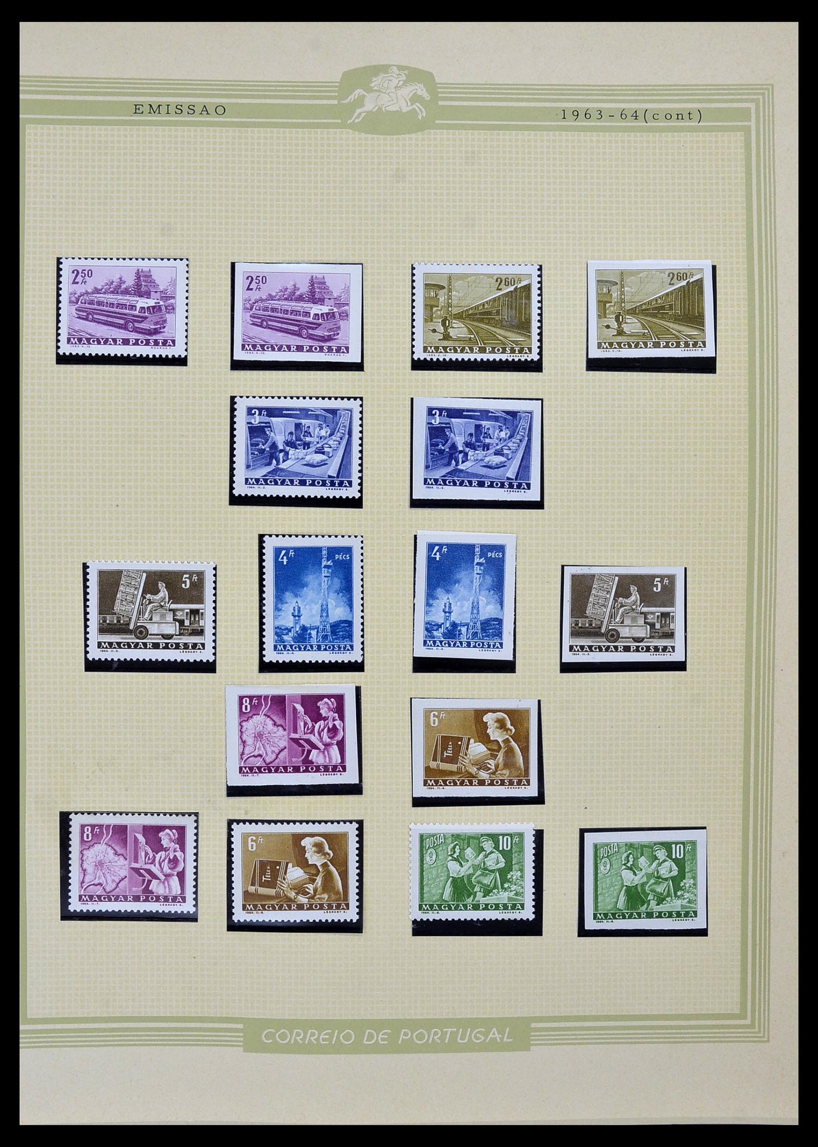 34230 086 - Stamp collection 34230 Hungary IMPERFORATED 1958-1970.