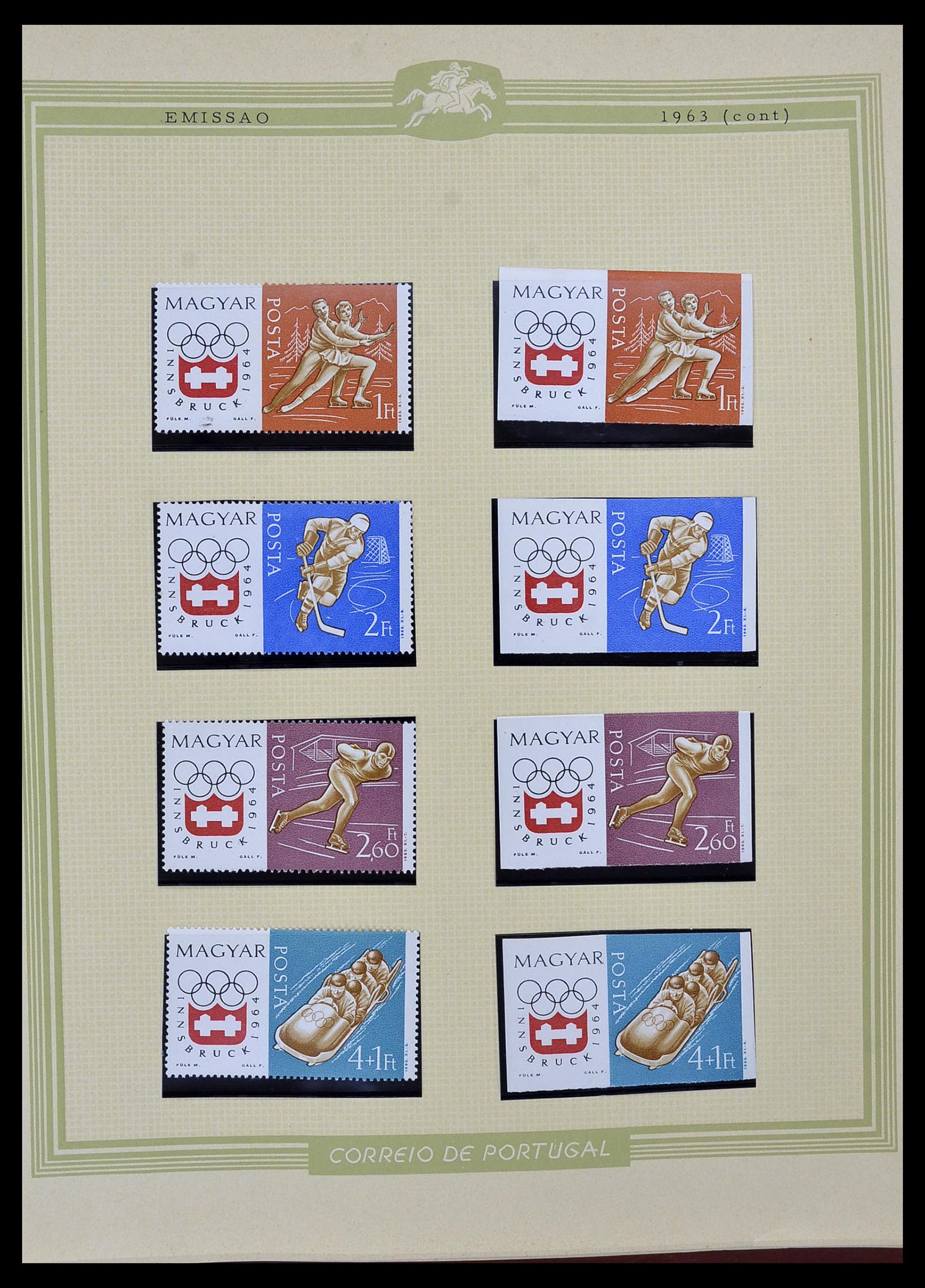 34230 095 - Stamp collection 34230 Hungary IMPERFORATED 1958-1970.