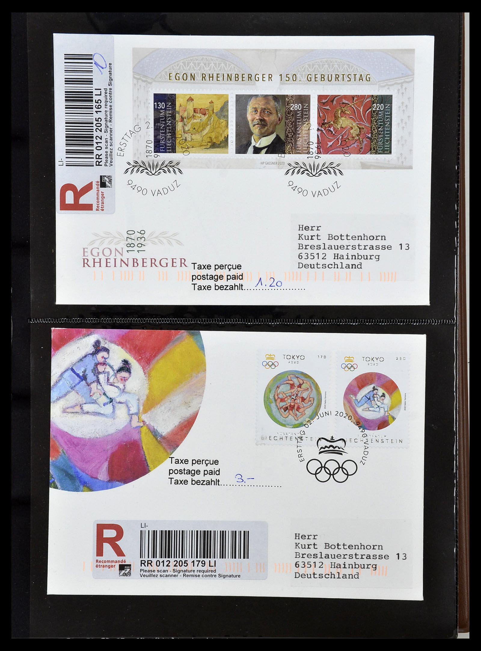 34231 223 - Stamp collection 34231 Liechtenstein 1912-2020!