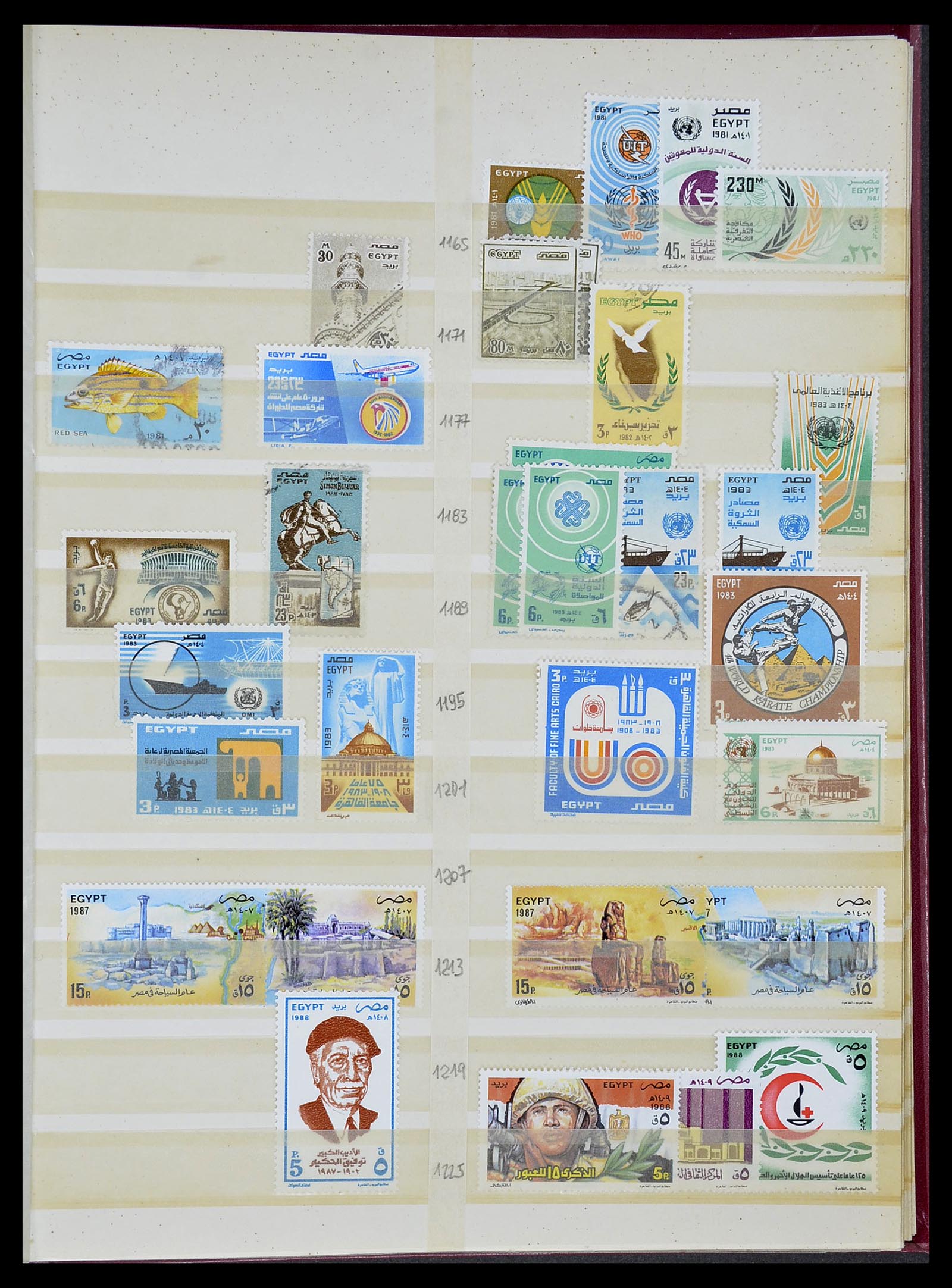 34232 019 - Postzegelverzameling 34232 Egypte 1869-1970.