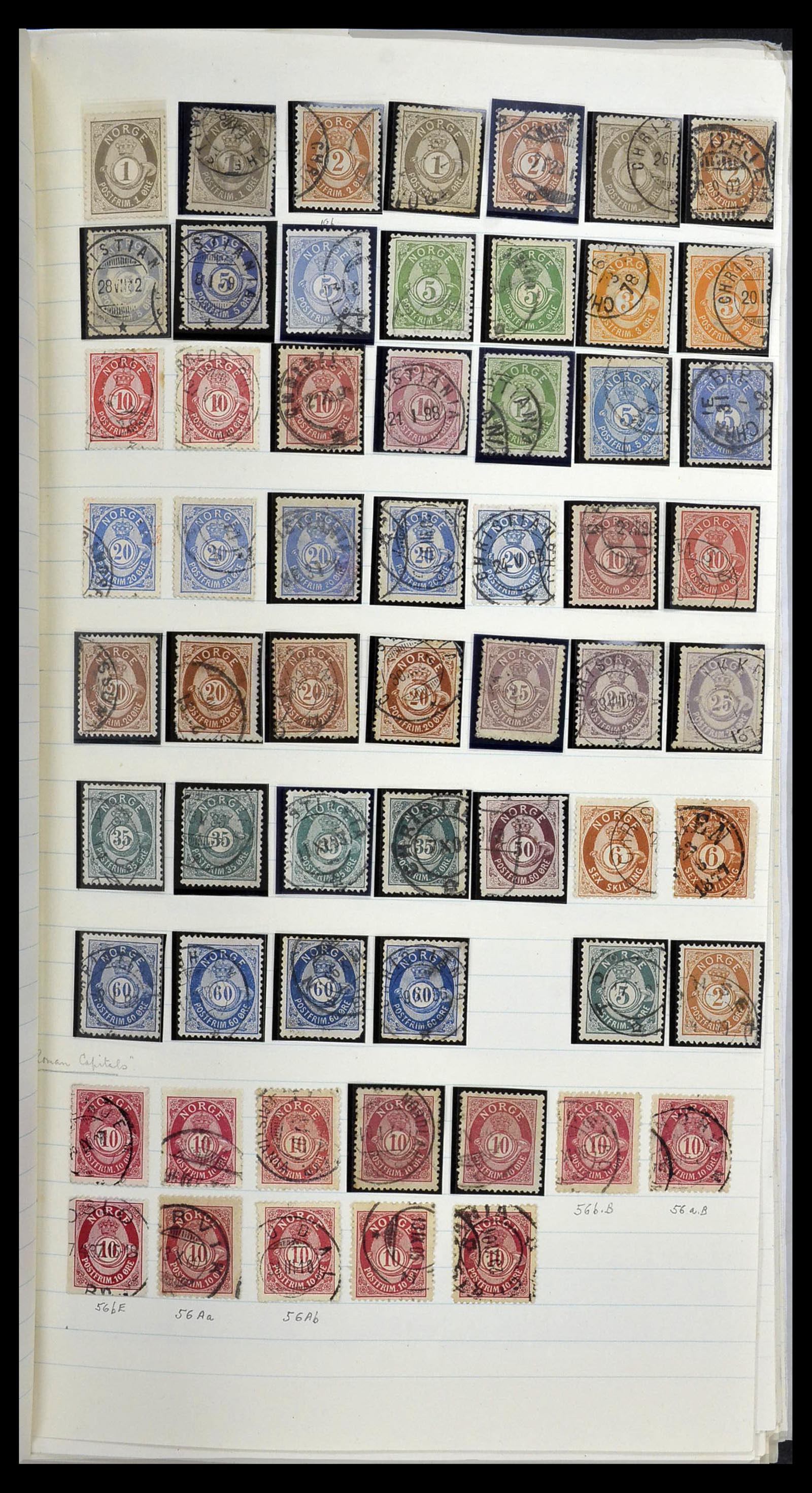 34233 002 - Postzegelverzameling 34233 Noorwegen 1856-1970.
