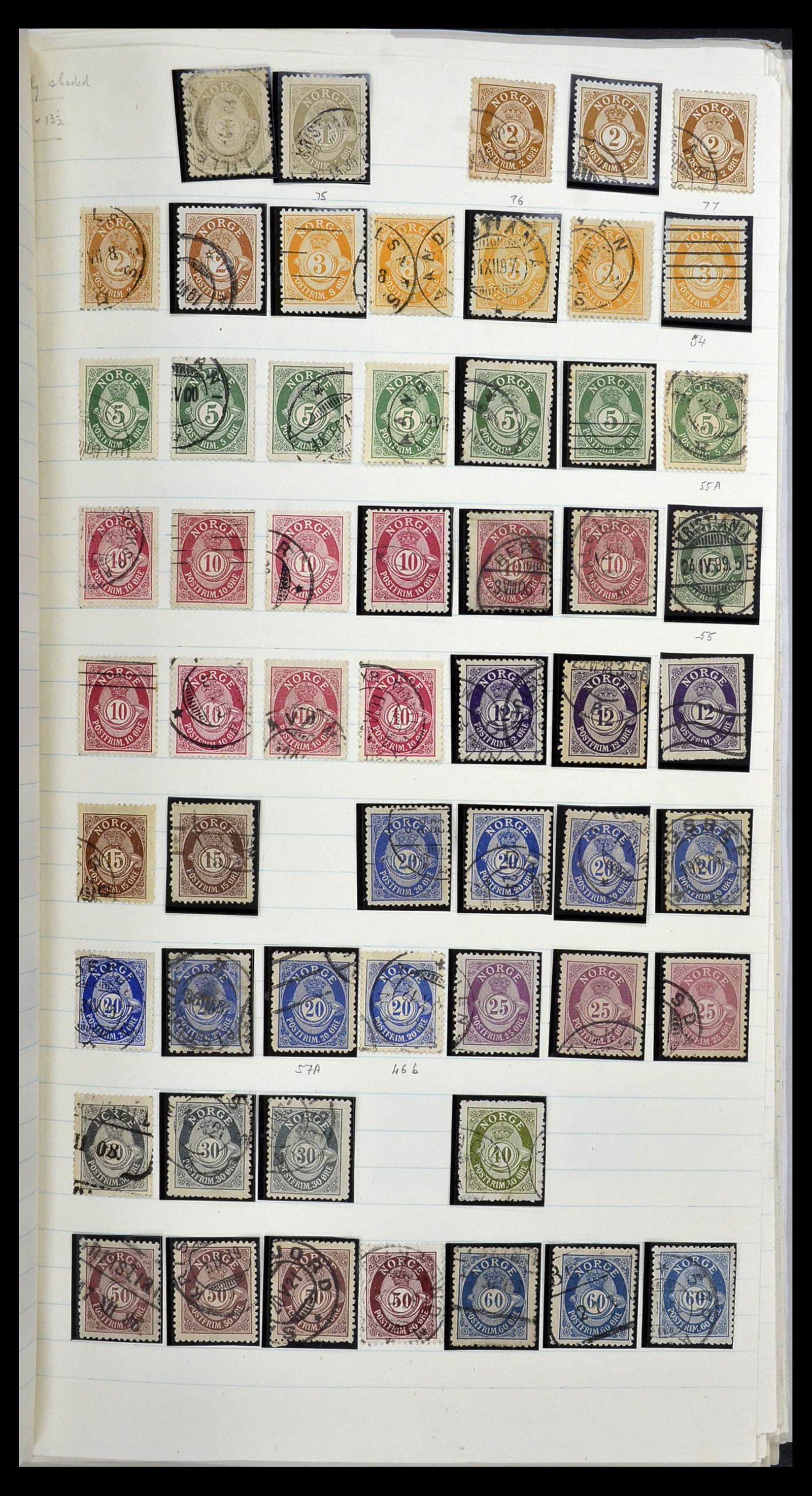 34233 003 - Postzegelverzameling 34233 Noorwegen 1856-1970.