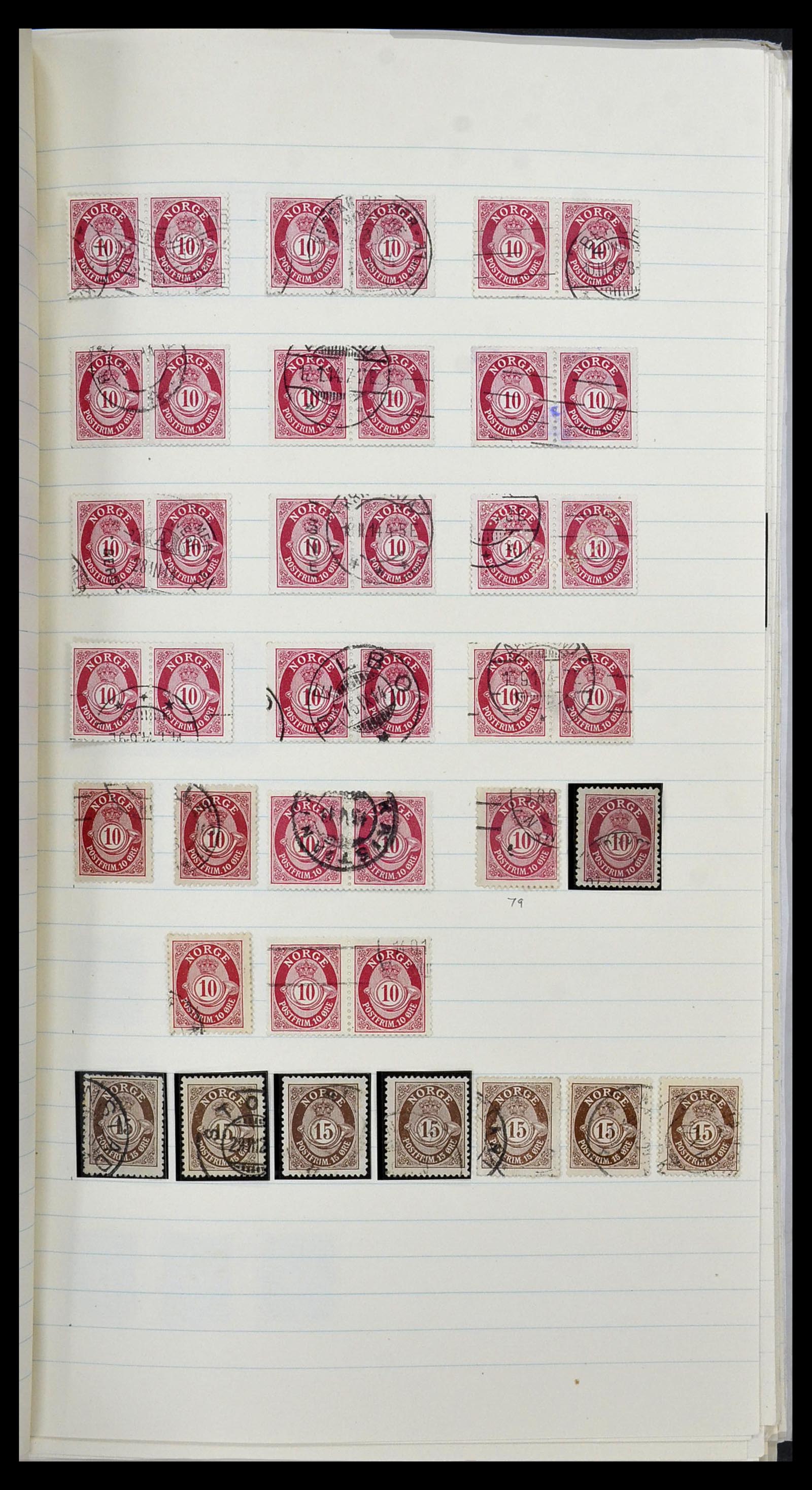 34233 005 - Postzegelverzameling 34233 Noorwegen 1856-1970.