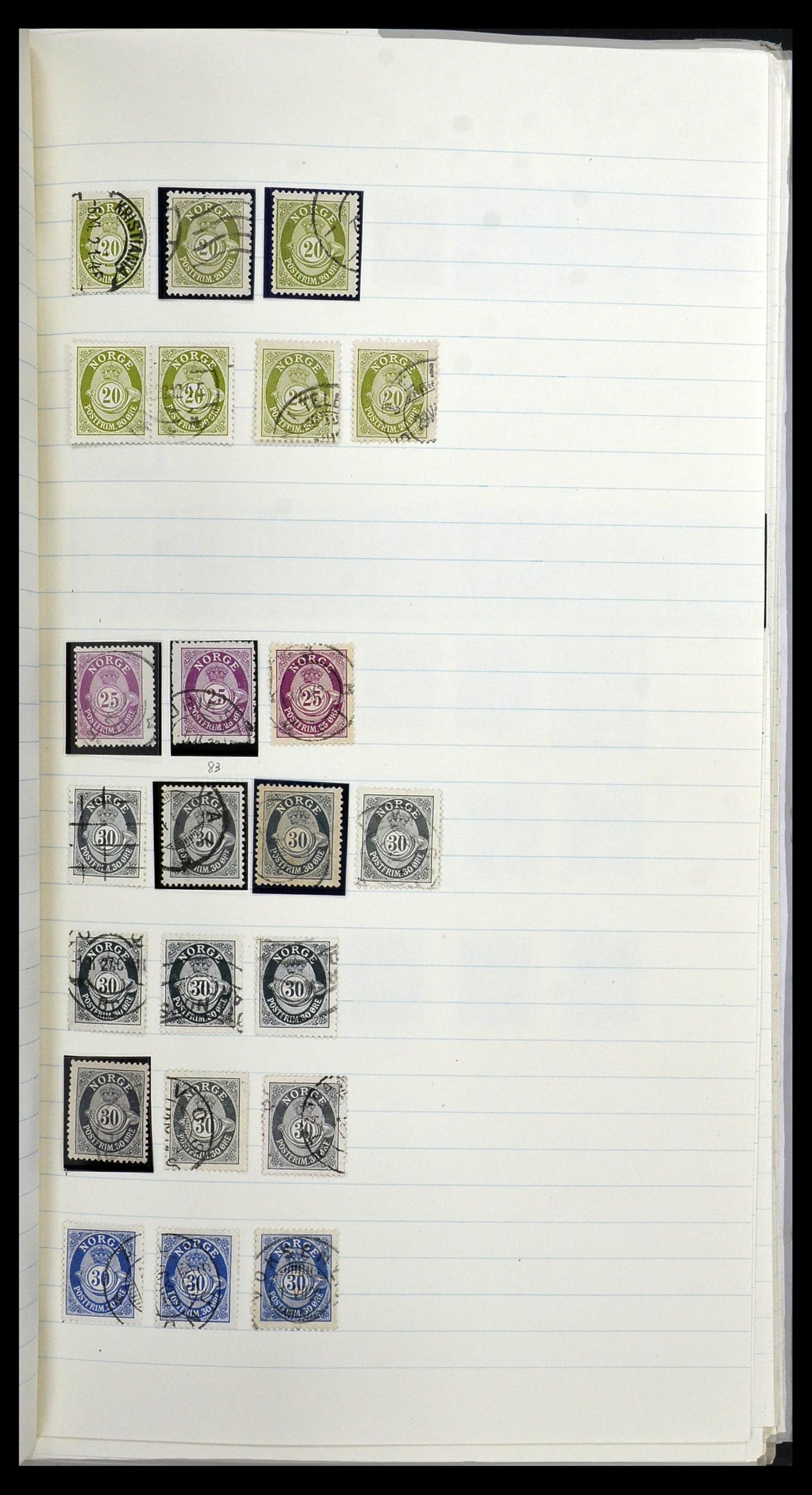 34233 006 - Postzegelverzameling 34233 Noorwegen 1856-1970.