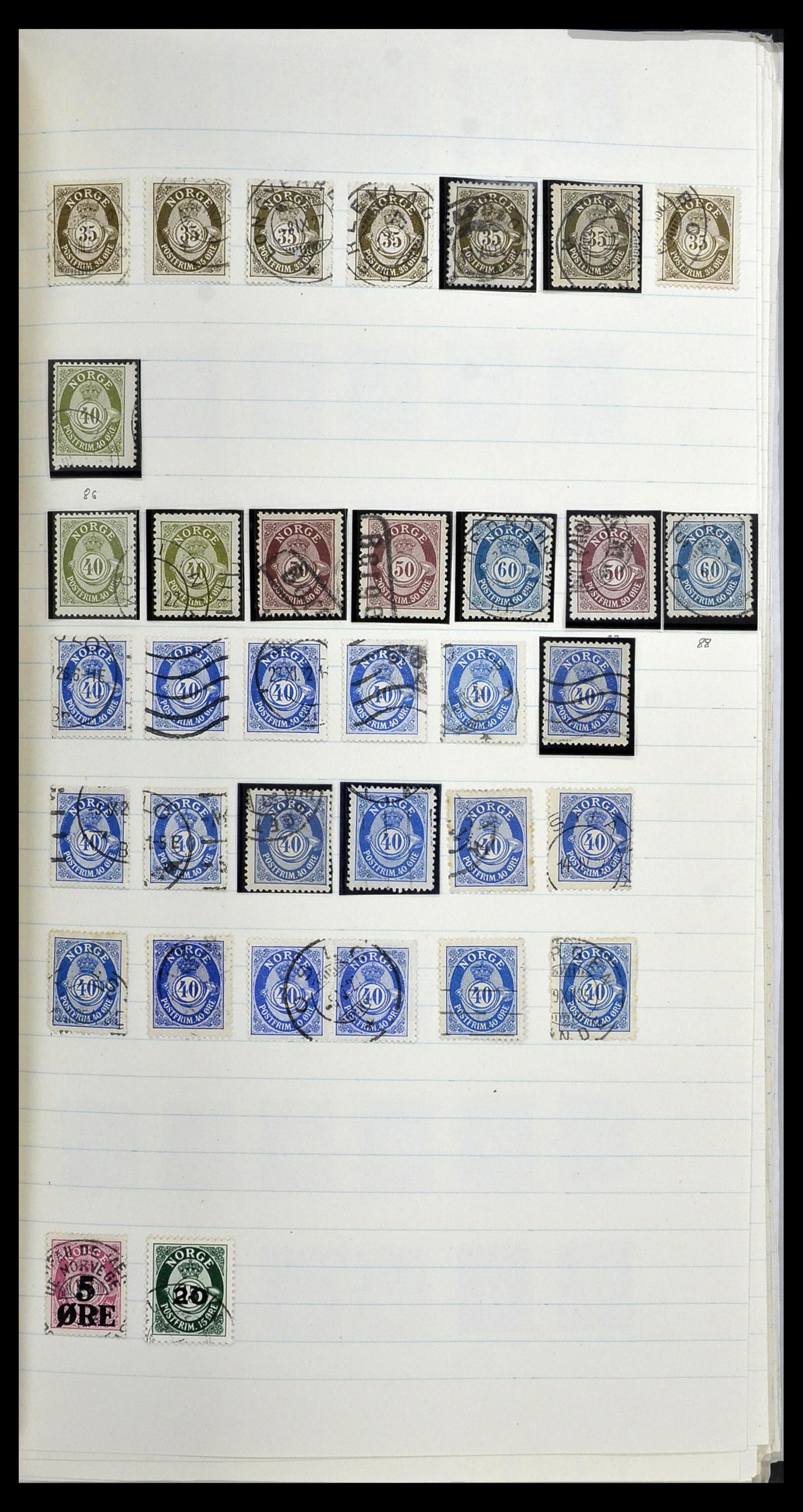 34233 007 - Postzegelverzameling 34233 Noorwegen 1856-1970.
