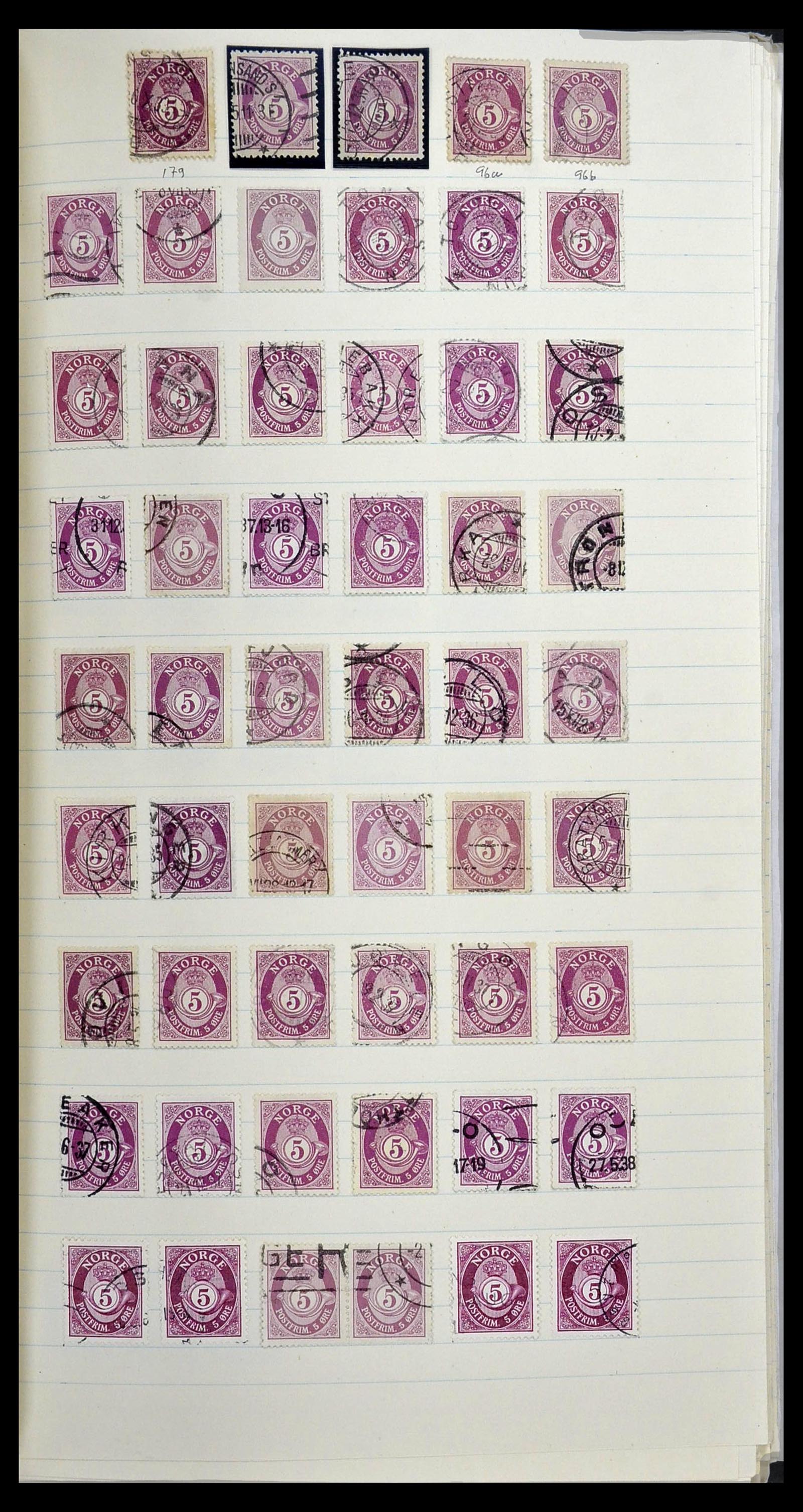 34233 008 - Postzegelverzameling 34233 Noorwegen 1856-1970.