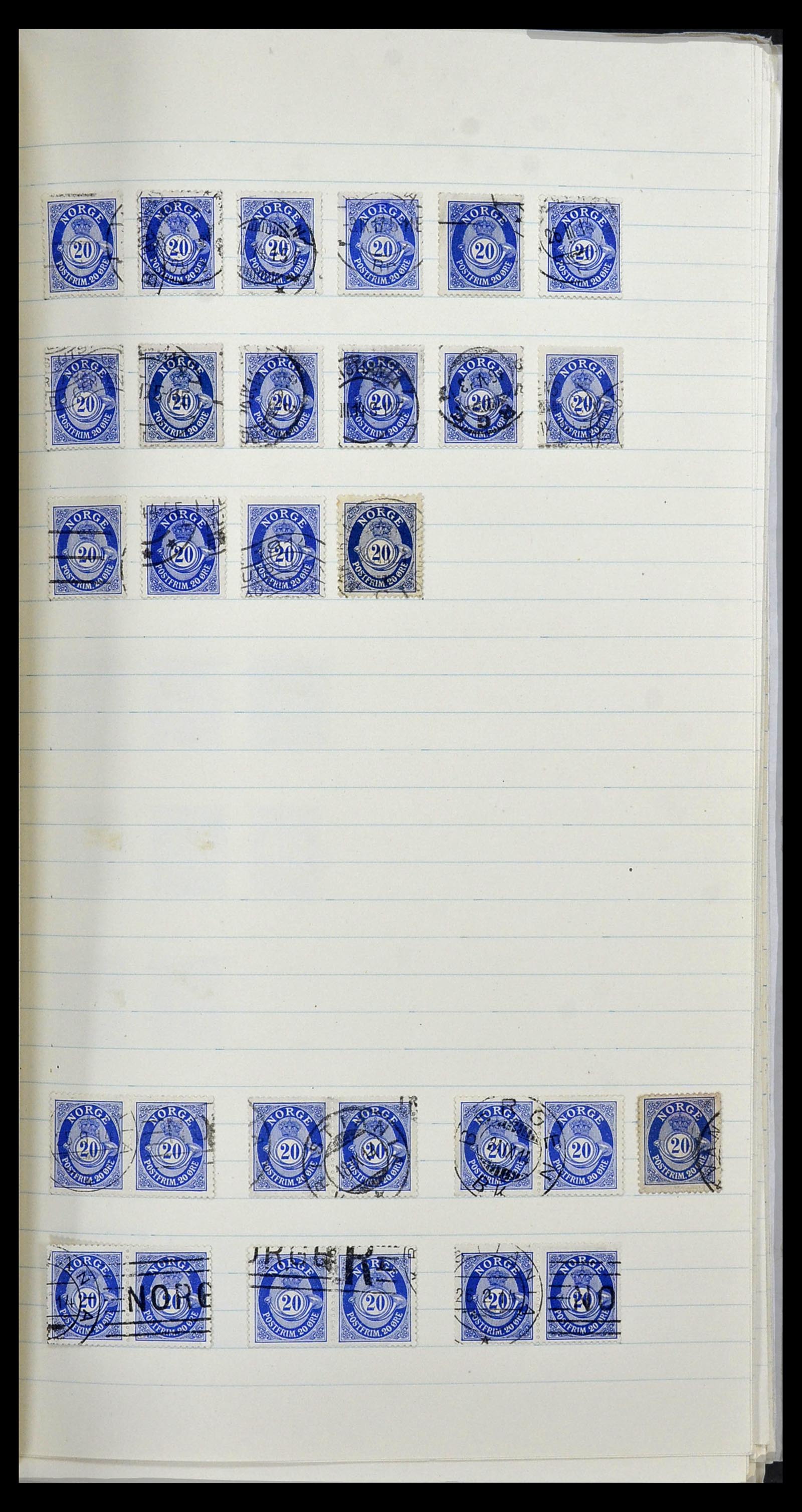 34233 011 - Postzegelverzameling 34233 Noorwegen 1856-1970.