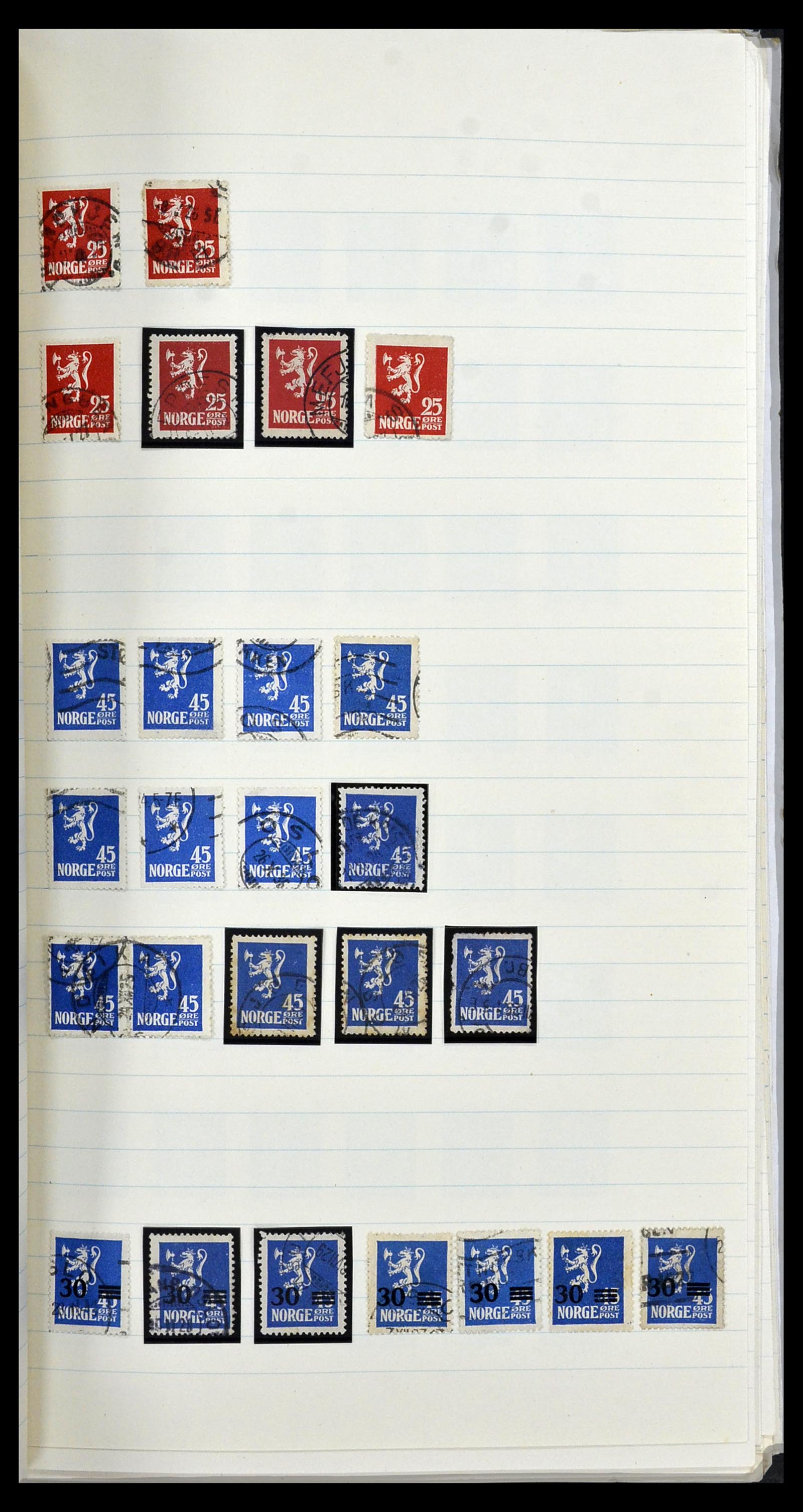 34233 015 - Postzegelverzameling 34233 Noorwegen 1856-1970.
