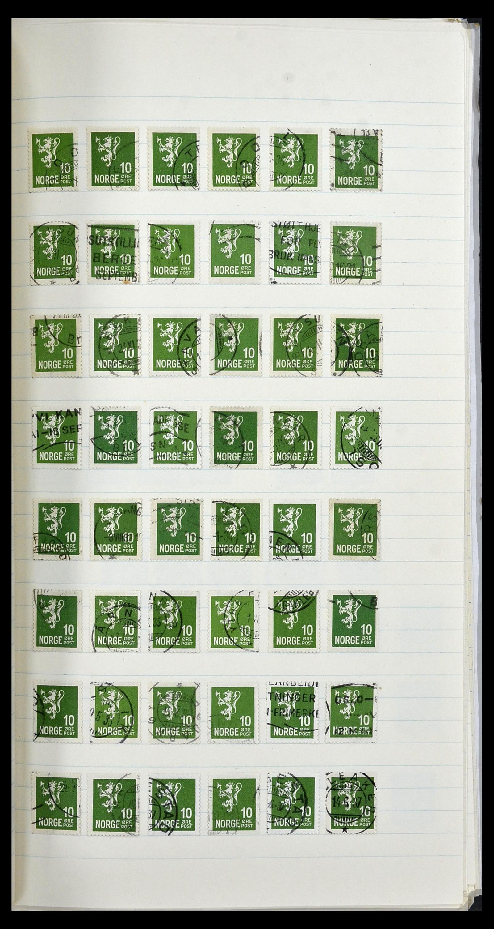 34233 016 - Postzegelverzameling 34233 Noorwegen 1856-1970.