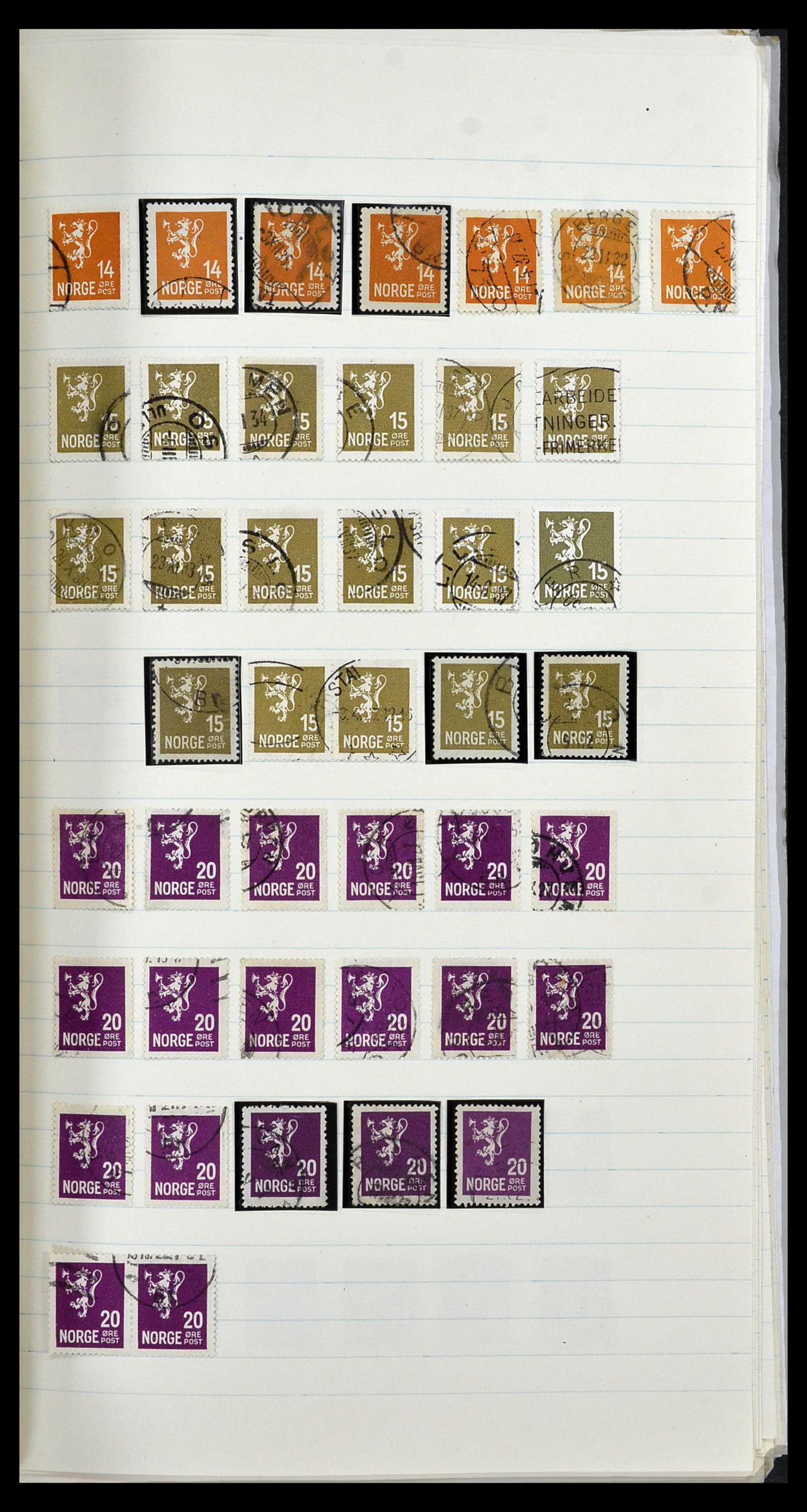 34233 018 - Postzegelverzameling 34233 Noorwegen 1856-1970.