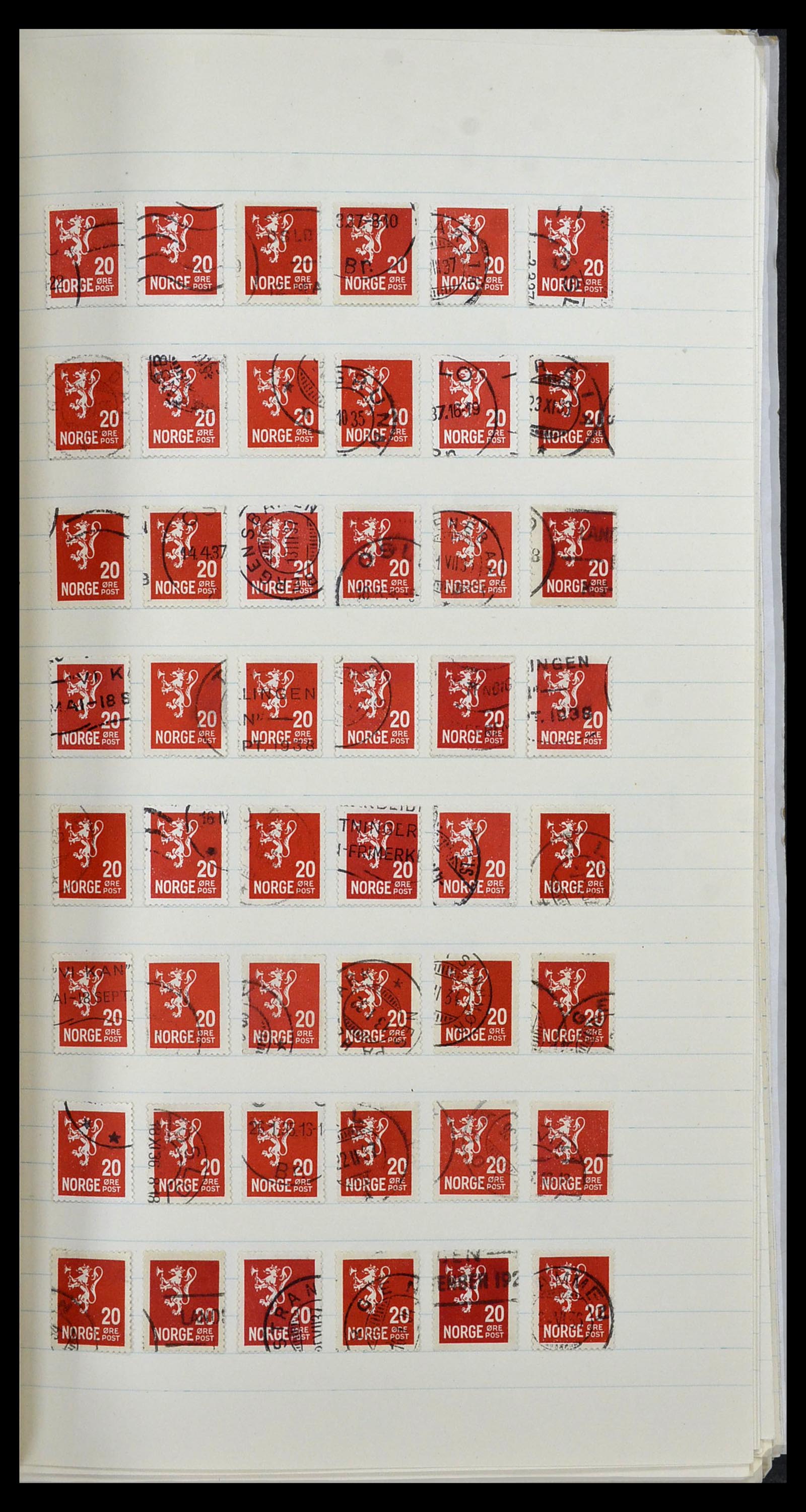 34233 019 - Postzegelverzameling 34233 Noorwegen 1856-1970.