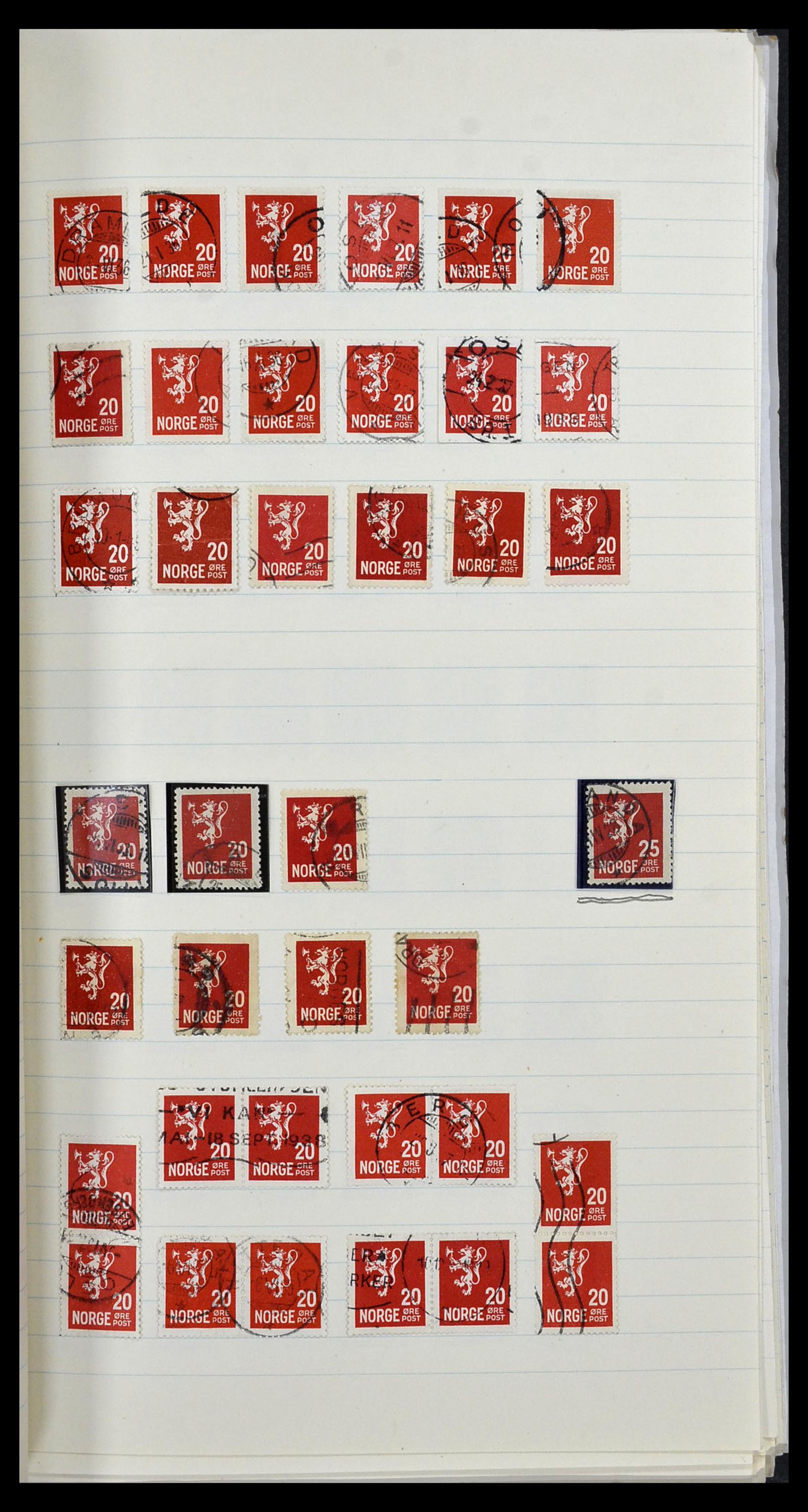 34233 020 - Postzegelverzameling 34233 Noorwegen 1856-1970.