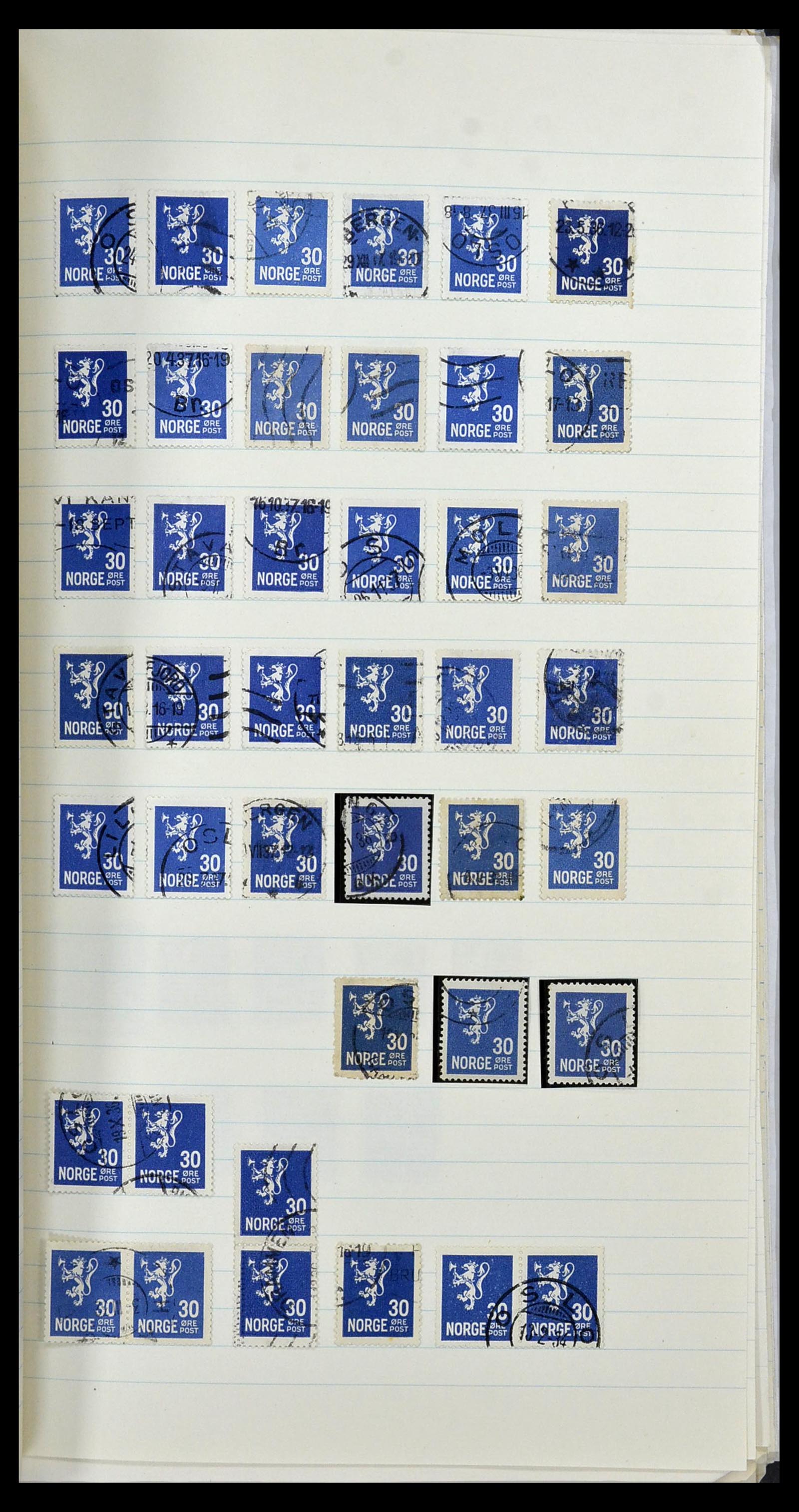 34233 023 - Postzegelverzameling 34233 Noorwegen 1856-1970.