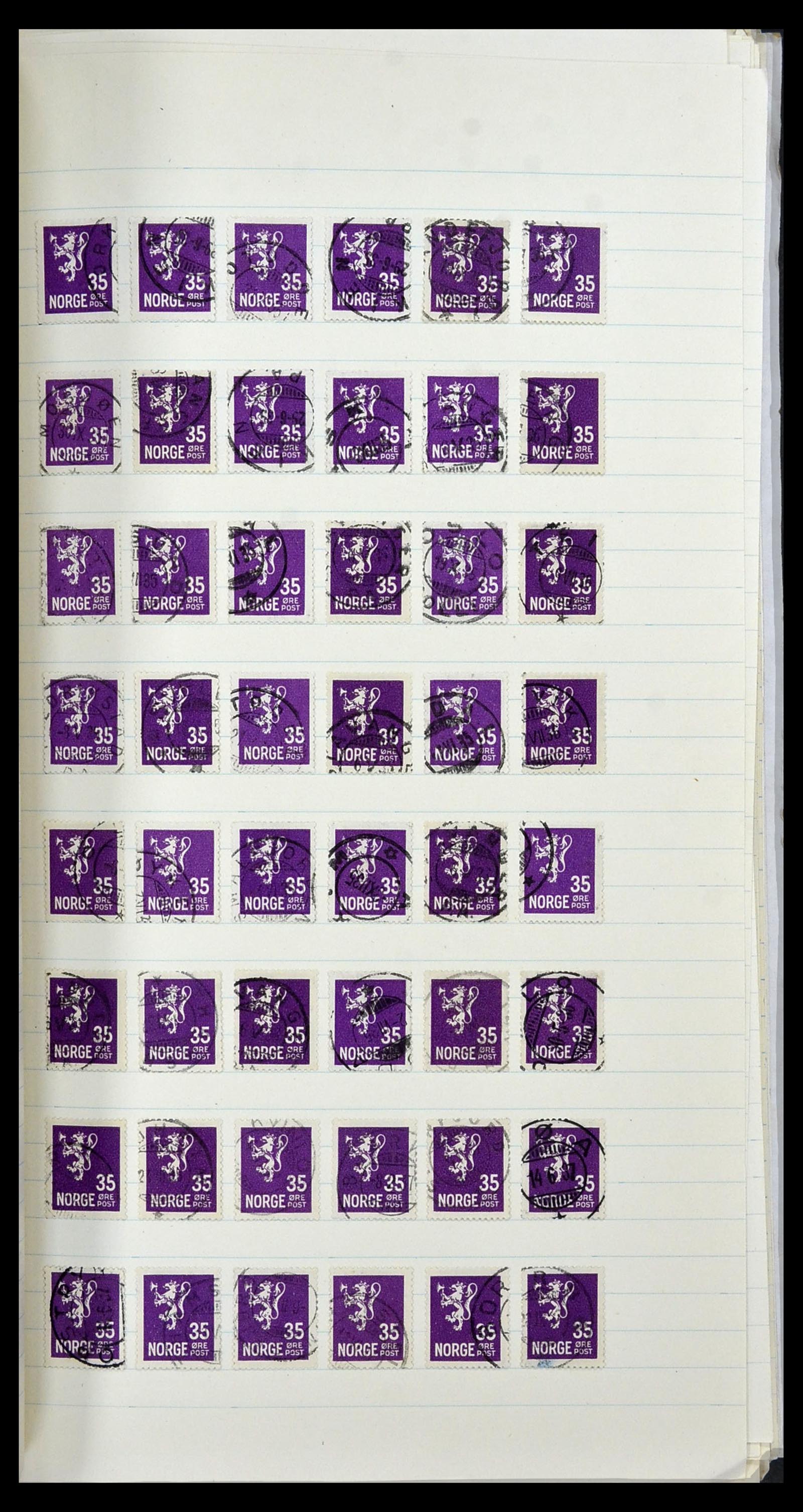 34233 025 - Postzegelverzameling 34233 Noorwegen 1856-1970.