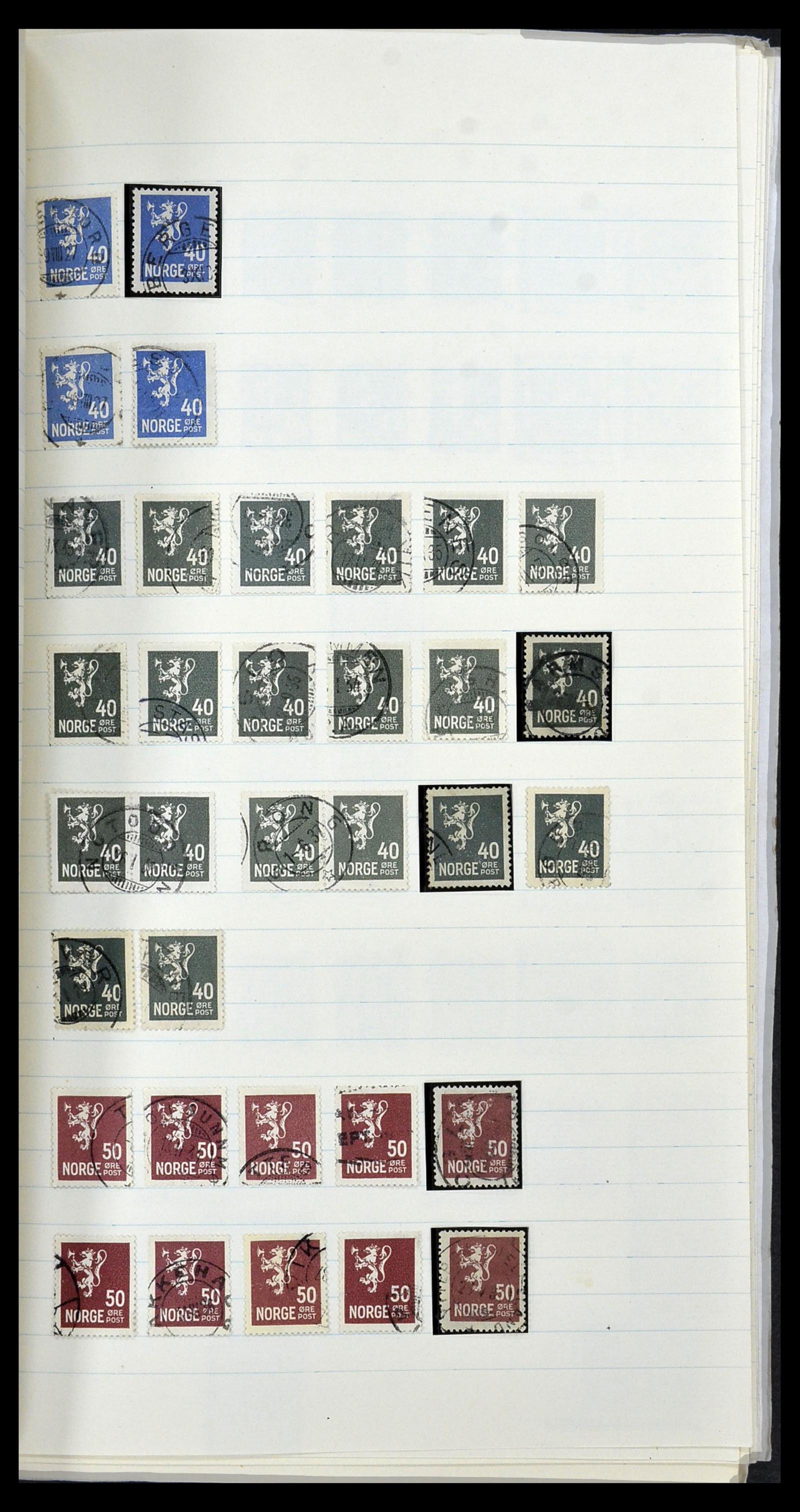 34233 027 - Postzegelverzameling 34233 Noorwegen 1856-1970.