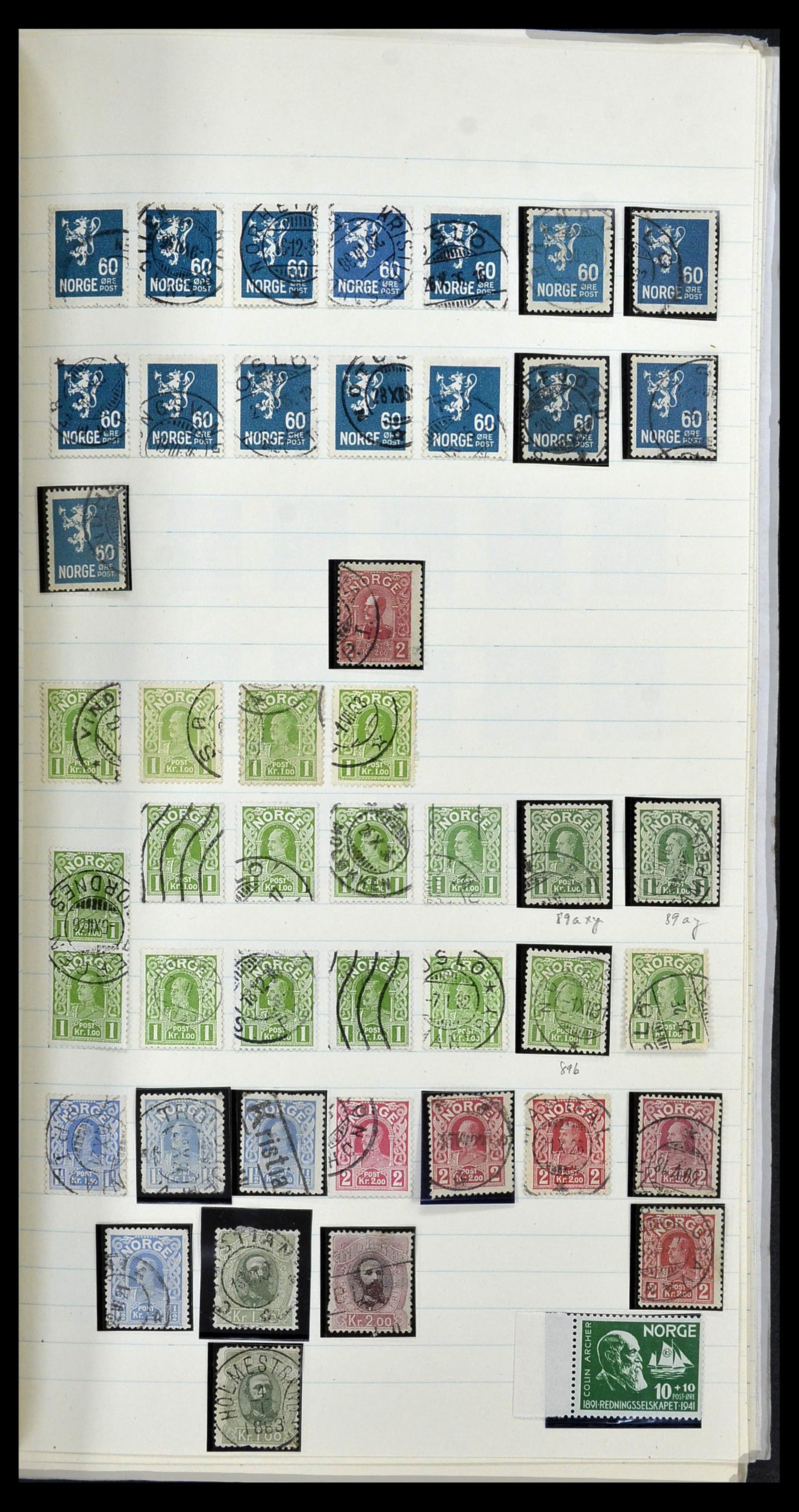 34233 028 - Postzegelverzameling 34233 Noorwegen 1856-1970.