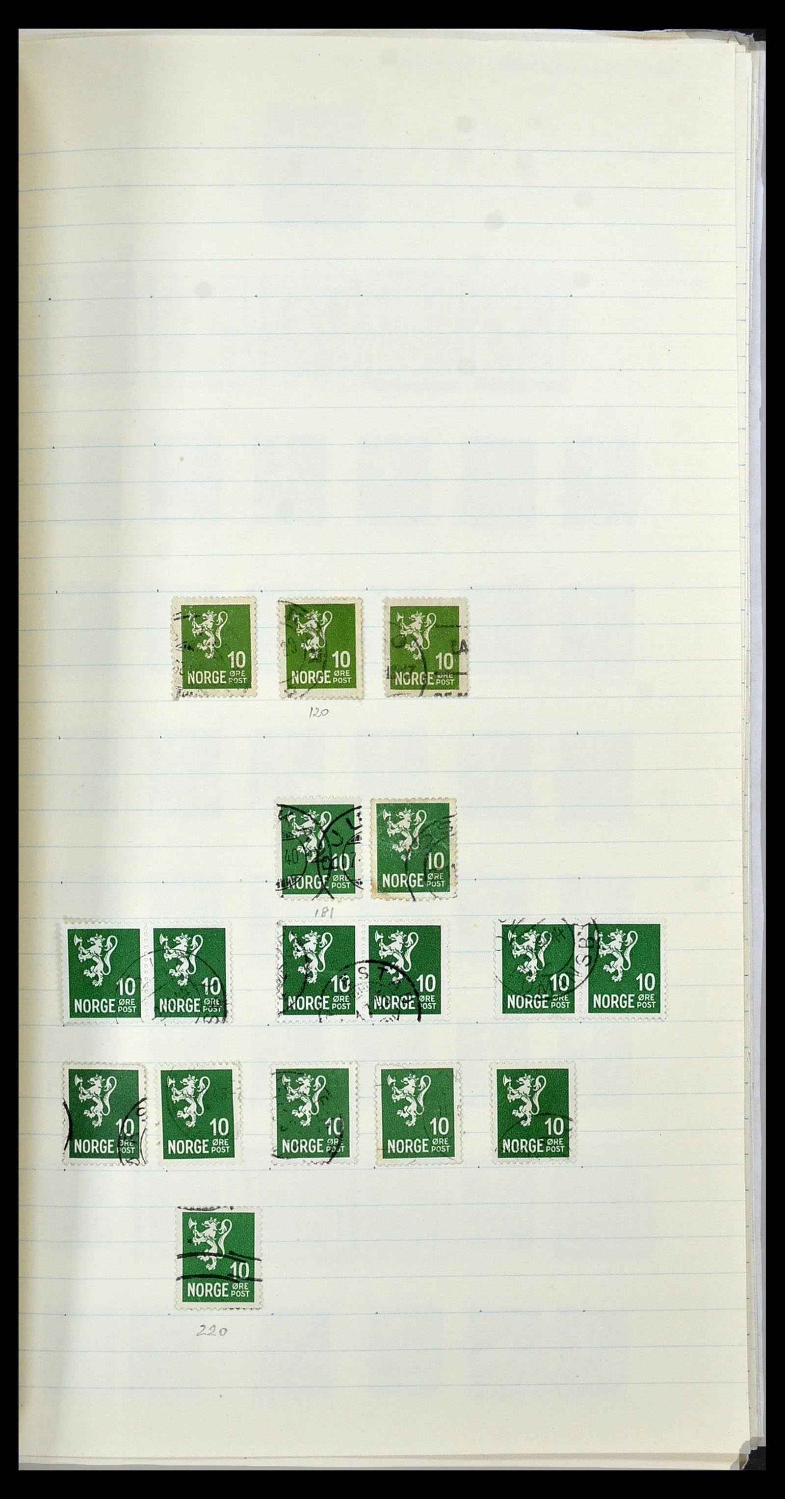 34233 030 - Postzegelverzameling 34233 Noorwegen 1856-1970.