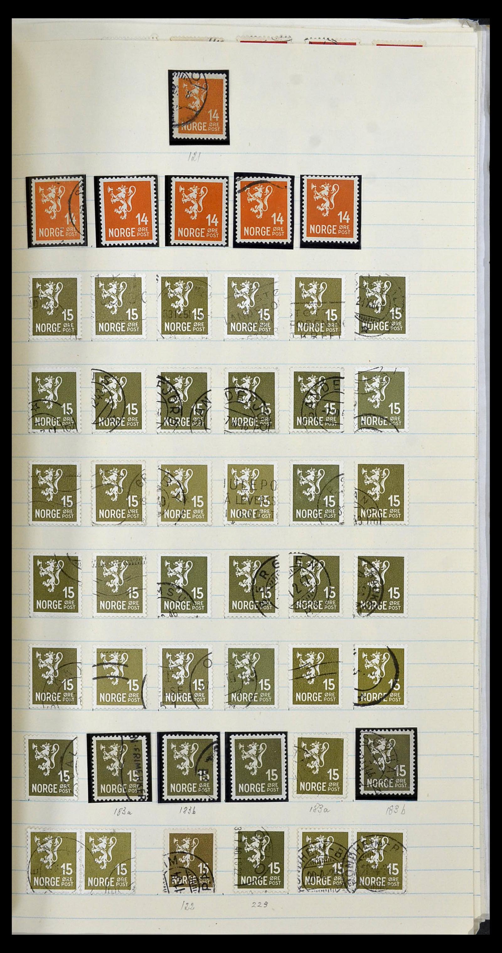 34233 031 - Postzegelverzameling 34233 Noorwegen 1856-1970.