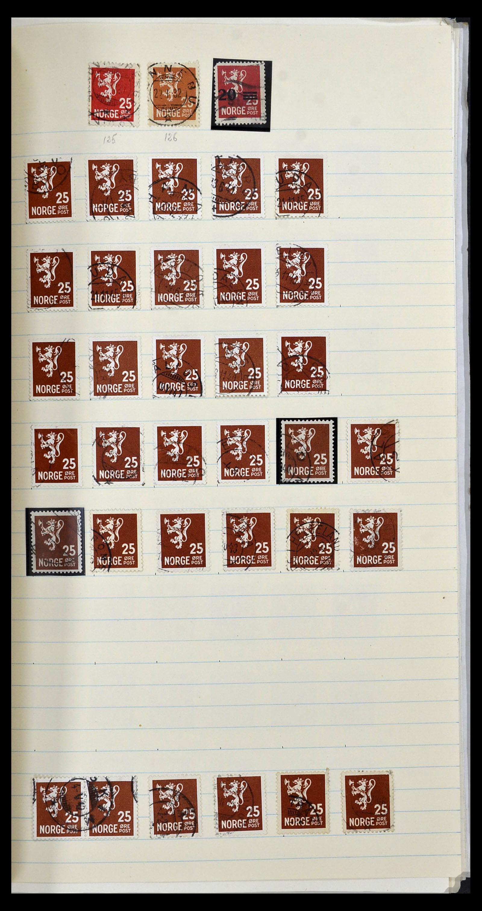 34233 033 - Postzegelverzameling 34233 Noorwegen 1856-1970.