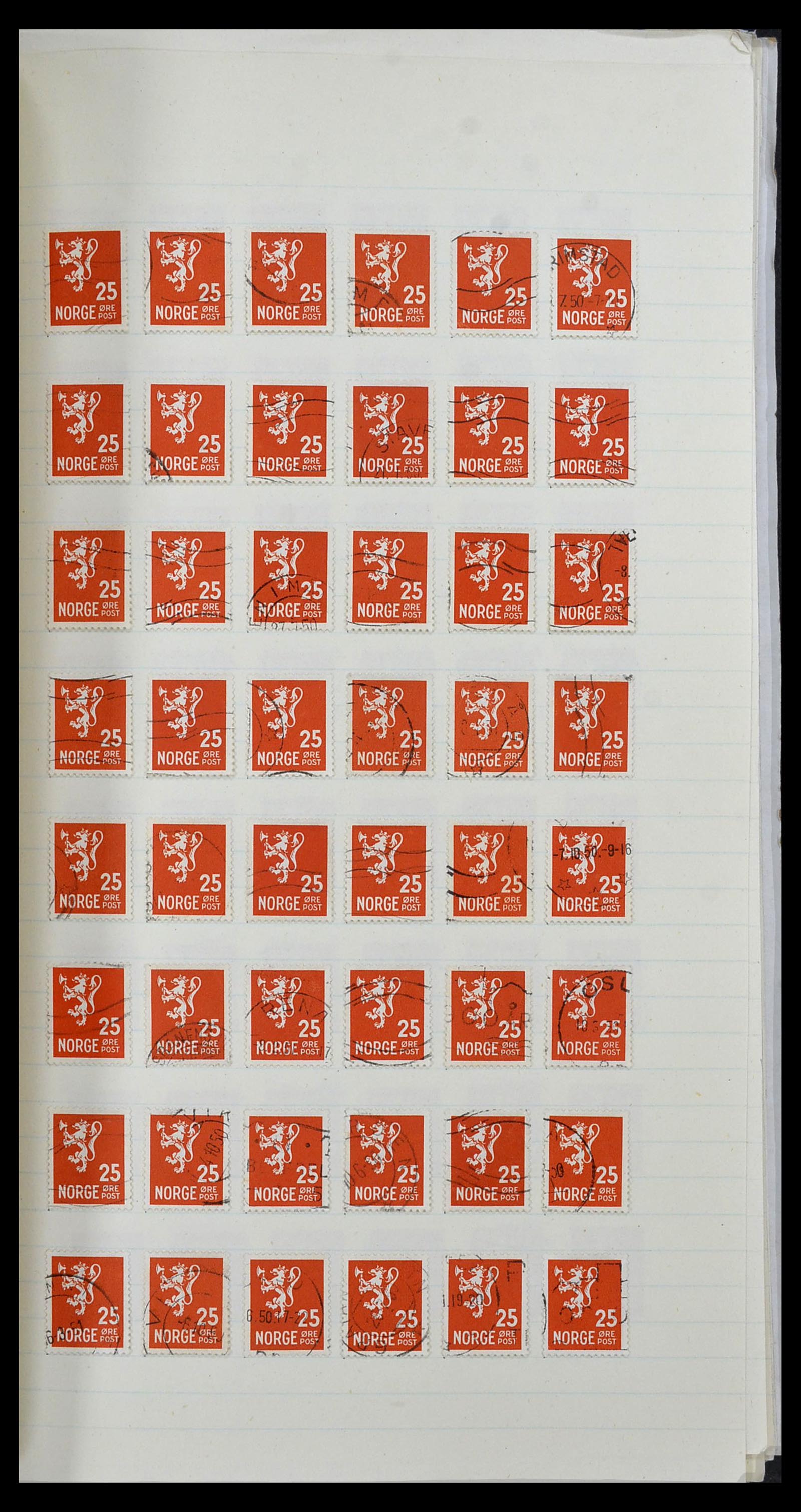 34233 034 - Postzegelverzameling 34233 Noorwegen 1856-1970.