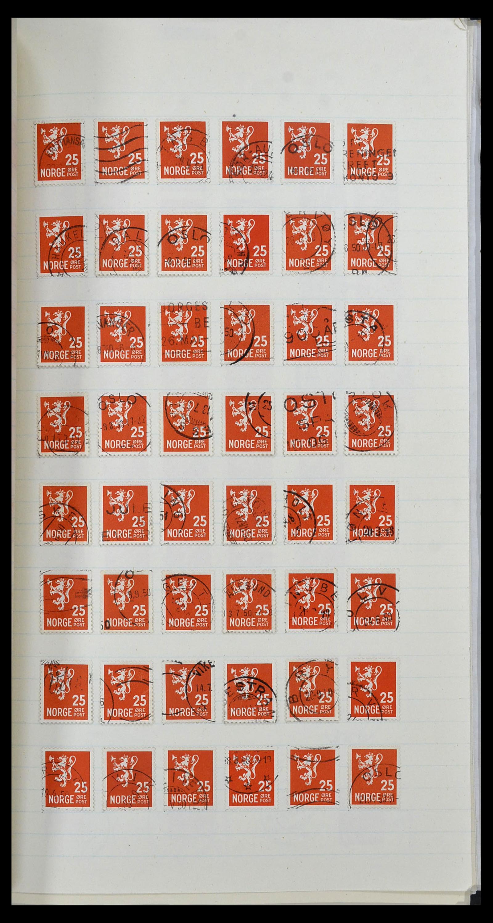 34233 035 - Postzegelverzameling 34233 Noorwegen 1856-1970.