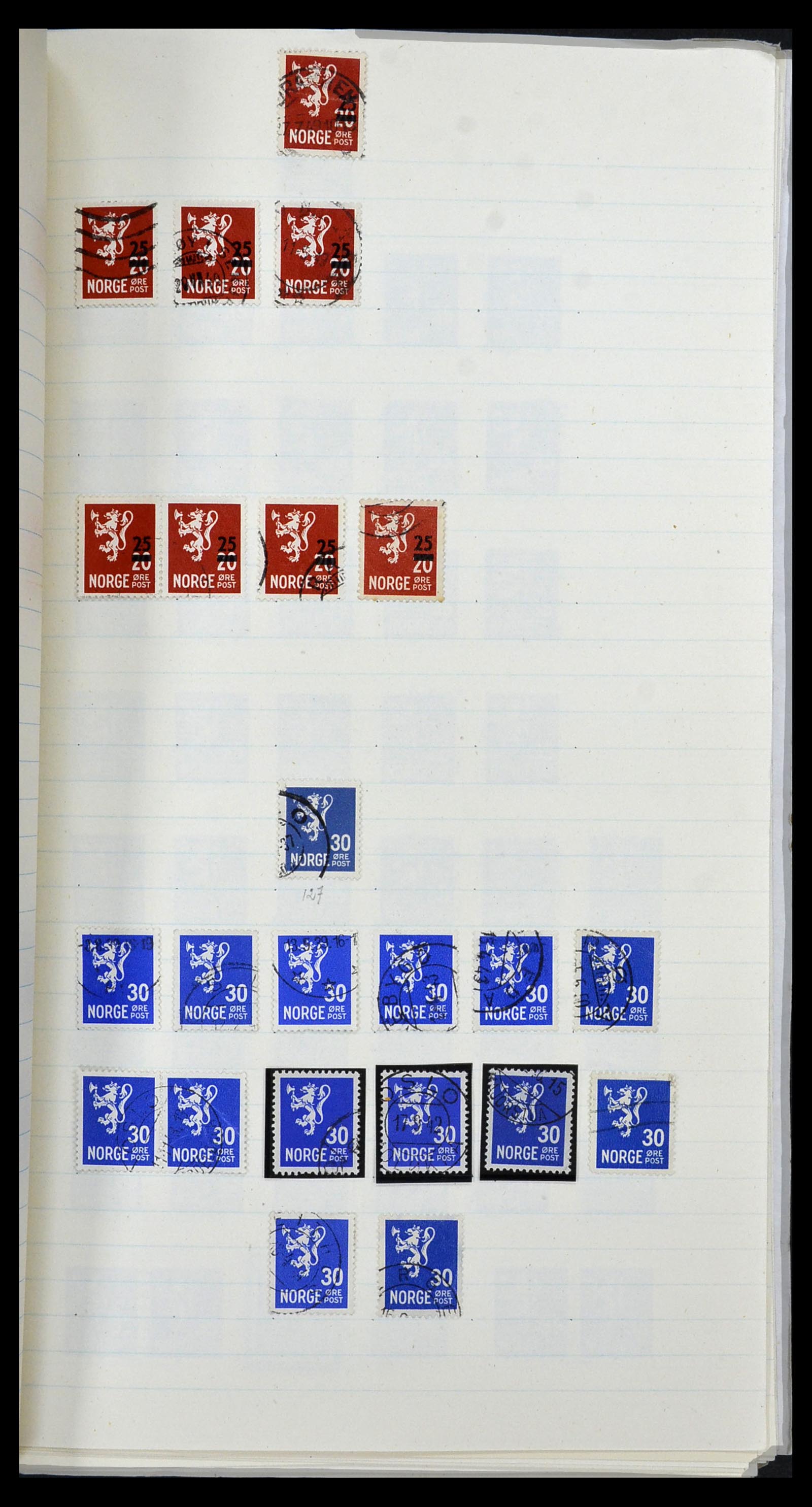 34233 037 - Postzegelverzameling 34233 Noorwegen 1856-1970.