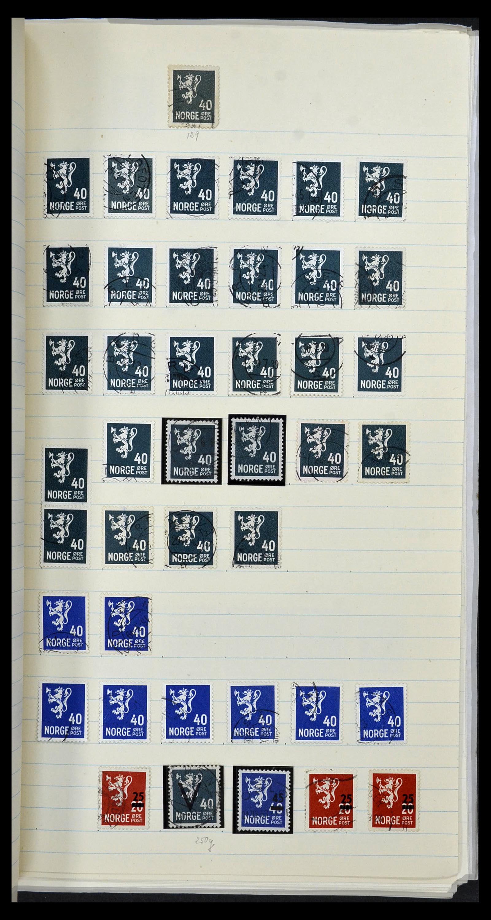 34233 039 - Postzegelverzameling 34233 Noorwegen 1856-1970.