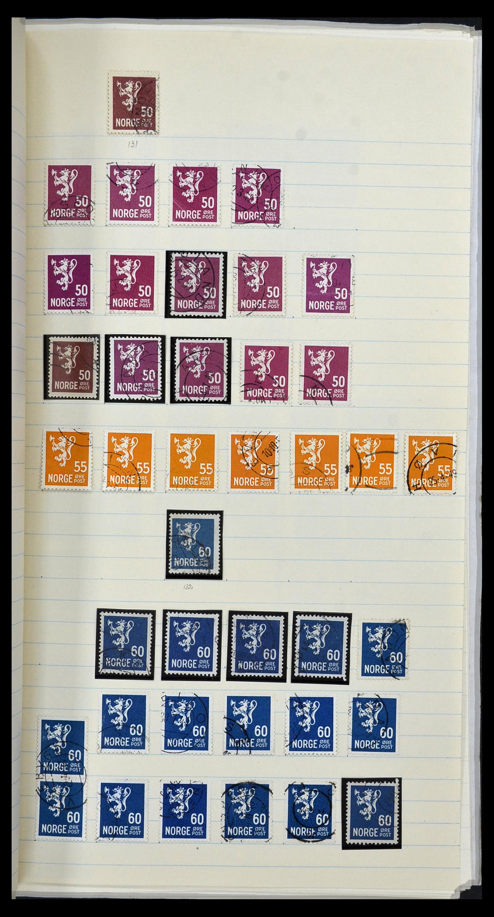 34233 040 - Postzegelverzameling 34233 Noorwegen 1856-1970.