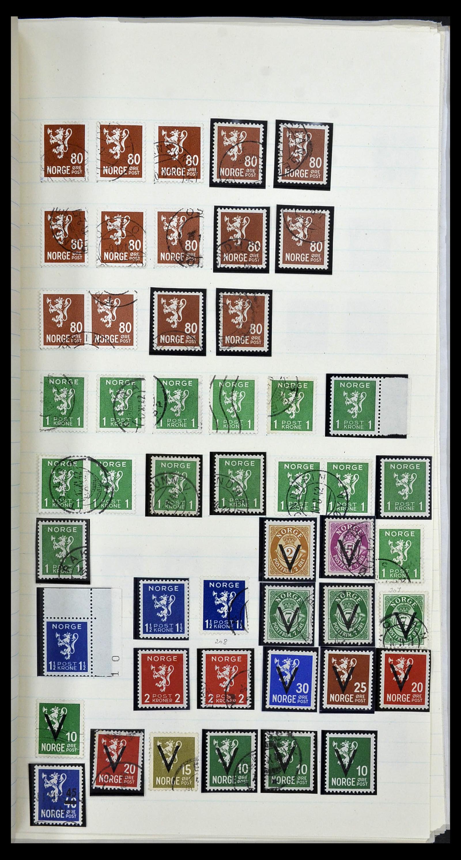 34233 041 - Postzegelverzameling 34233 Noorwegen 1856-1970.