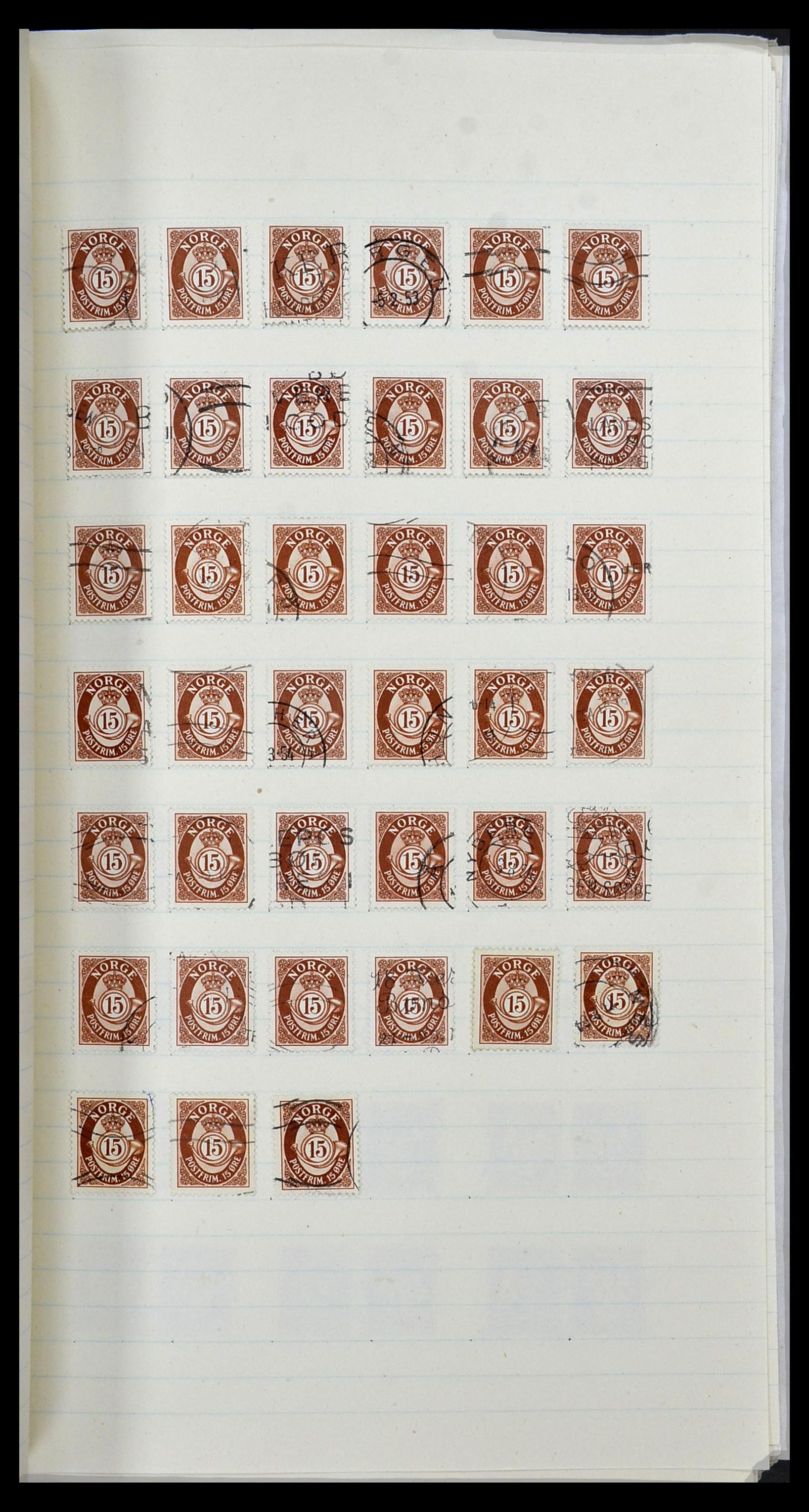 34233 047 - Postzegelverzameling 34233 Noorwegen 1856-1970.