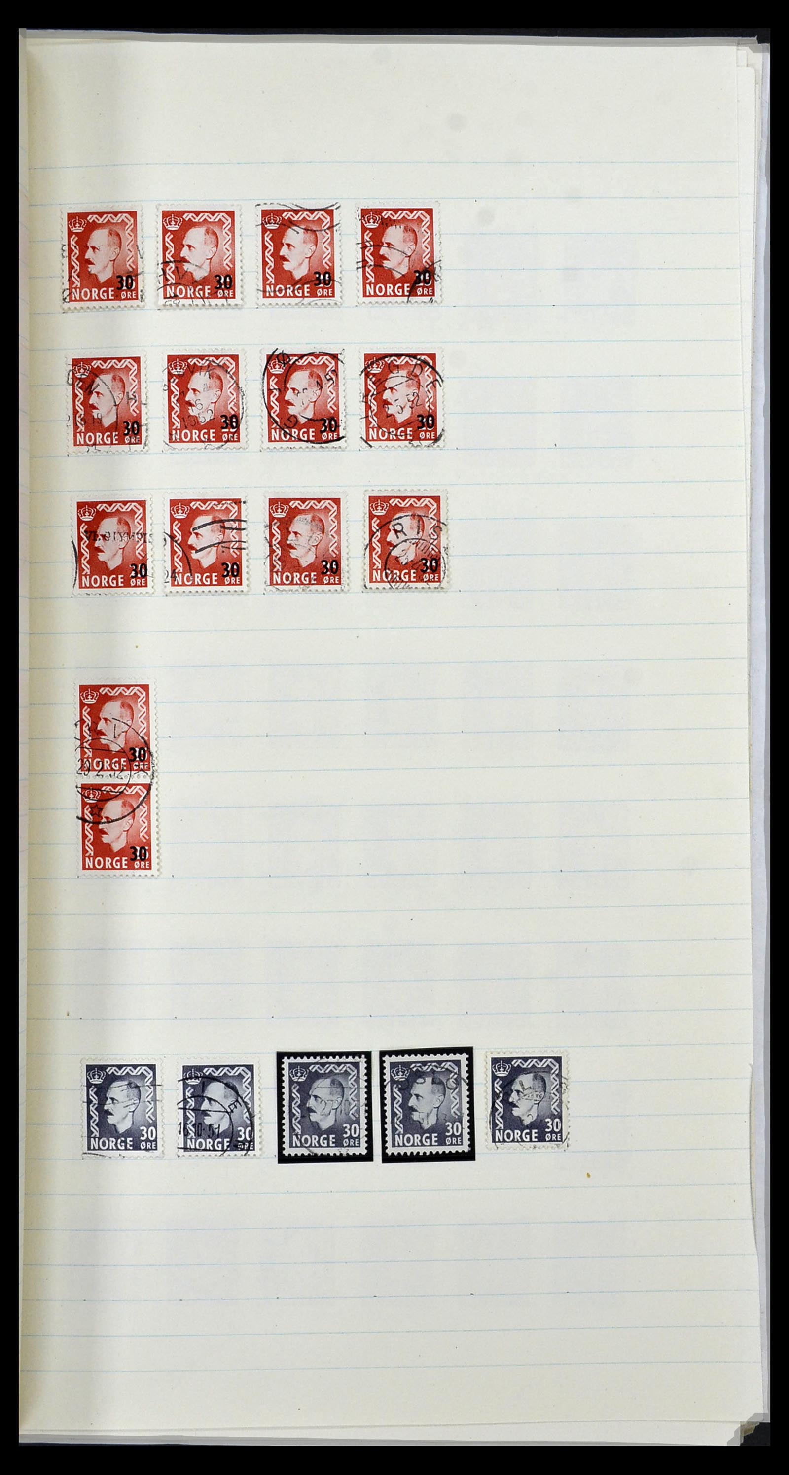34233 051 - Postzegelverzameling 34233 Noorwegen 1856-1970.