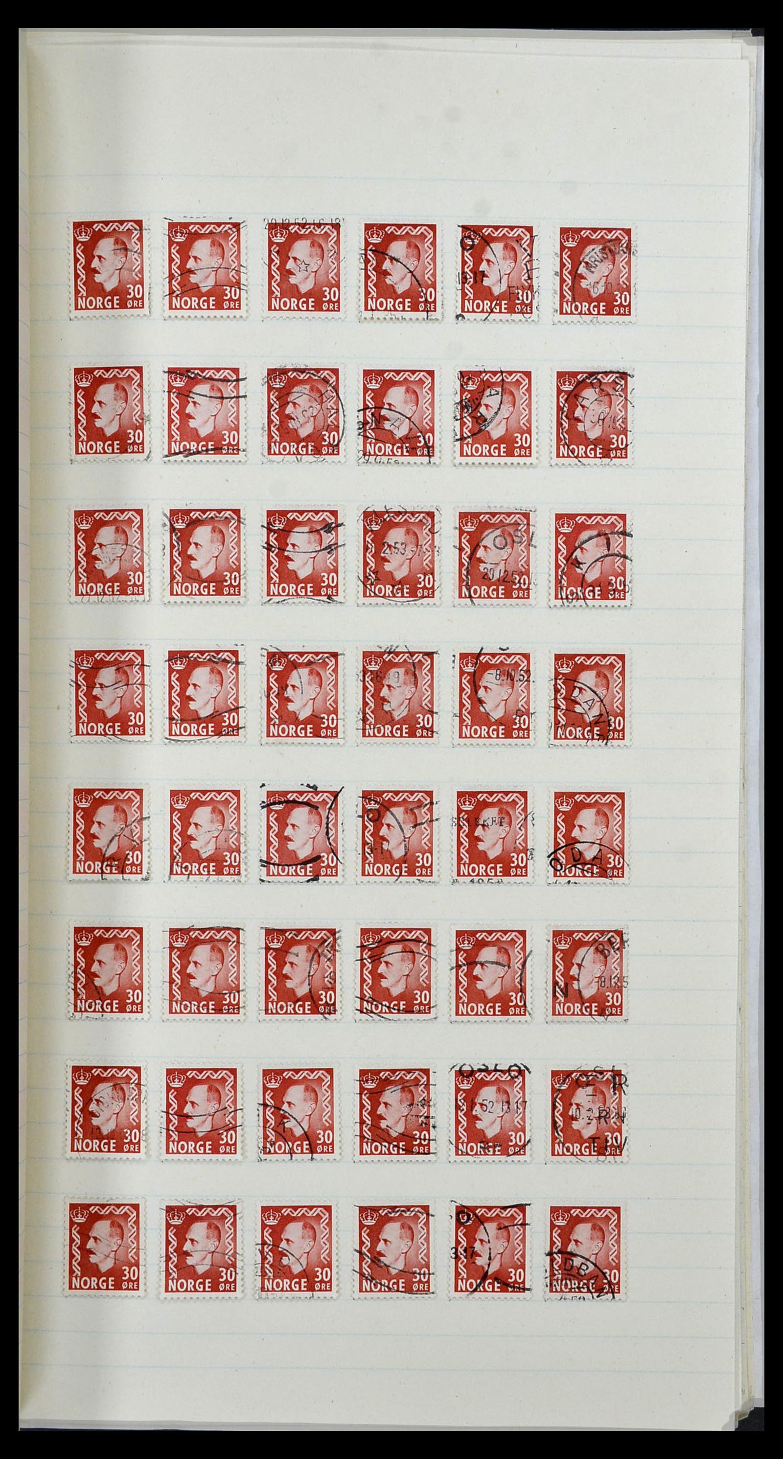 34233 052 - Postzegelverzameling 34233 Noorwegen 1856-1970.