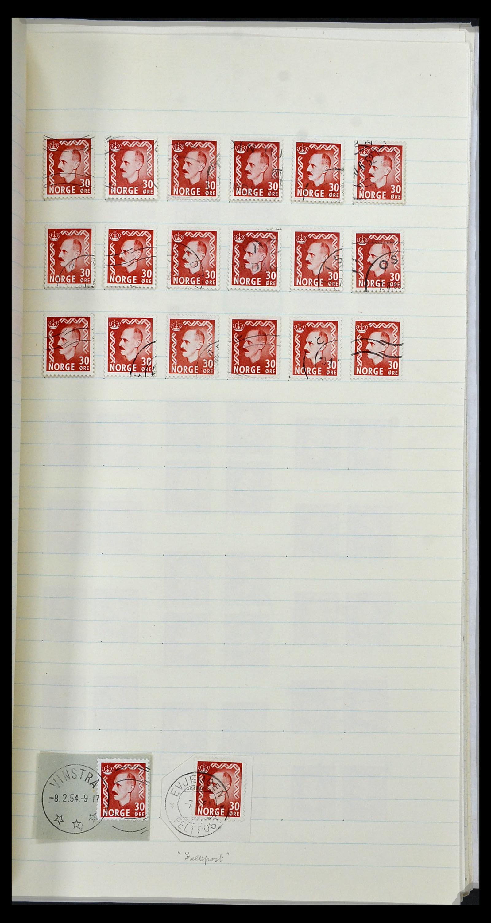 34233 053 - Postzegelverzameling 34233 Noorwegen 1856-1970.