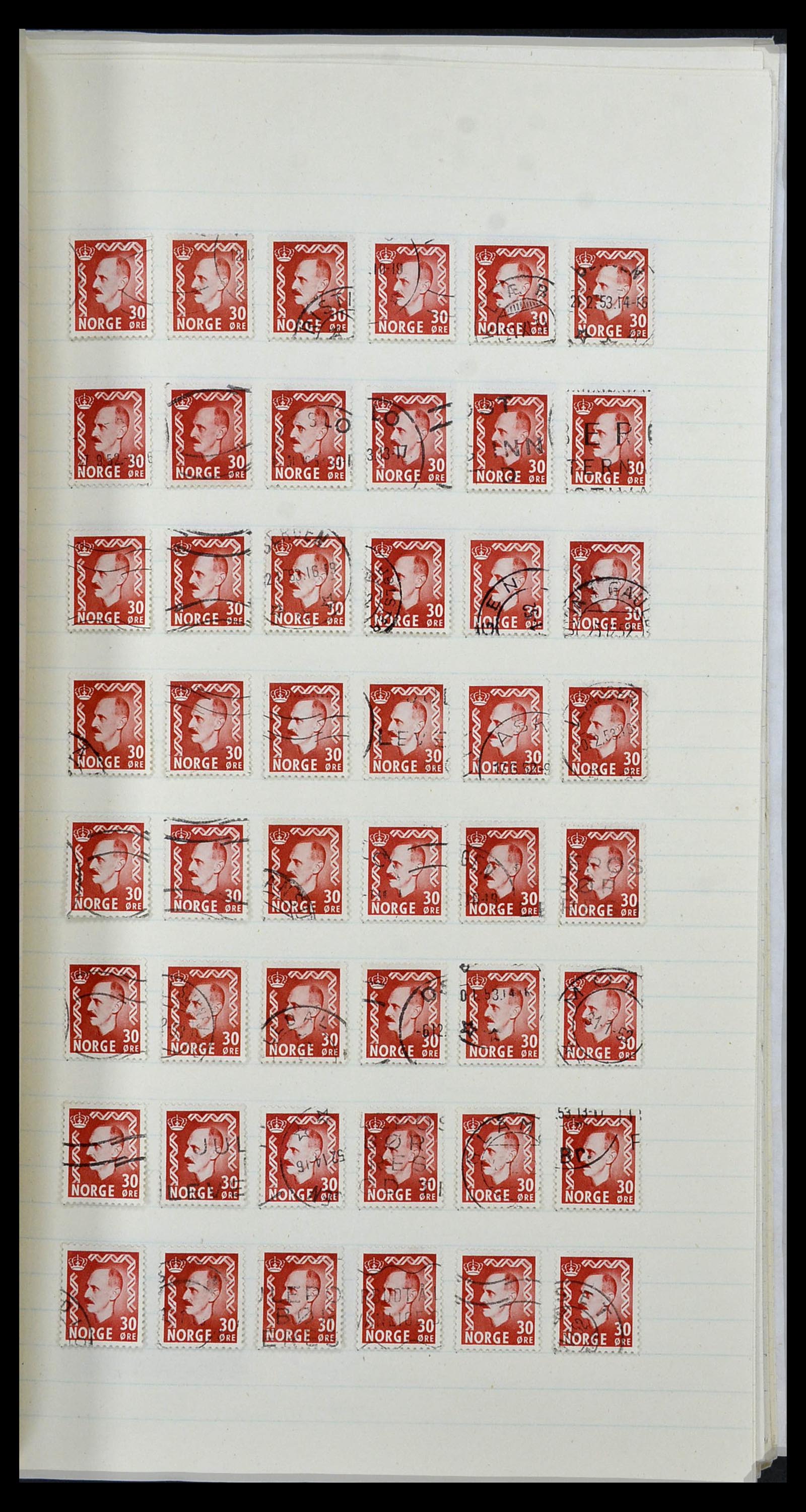 34233 054 - Postzegelverzameling 34233 Noorwegen 1856-1970.