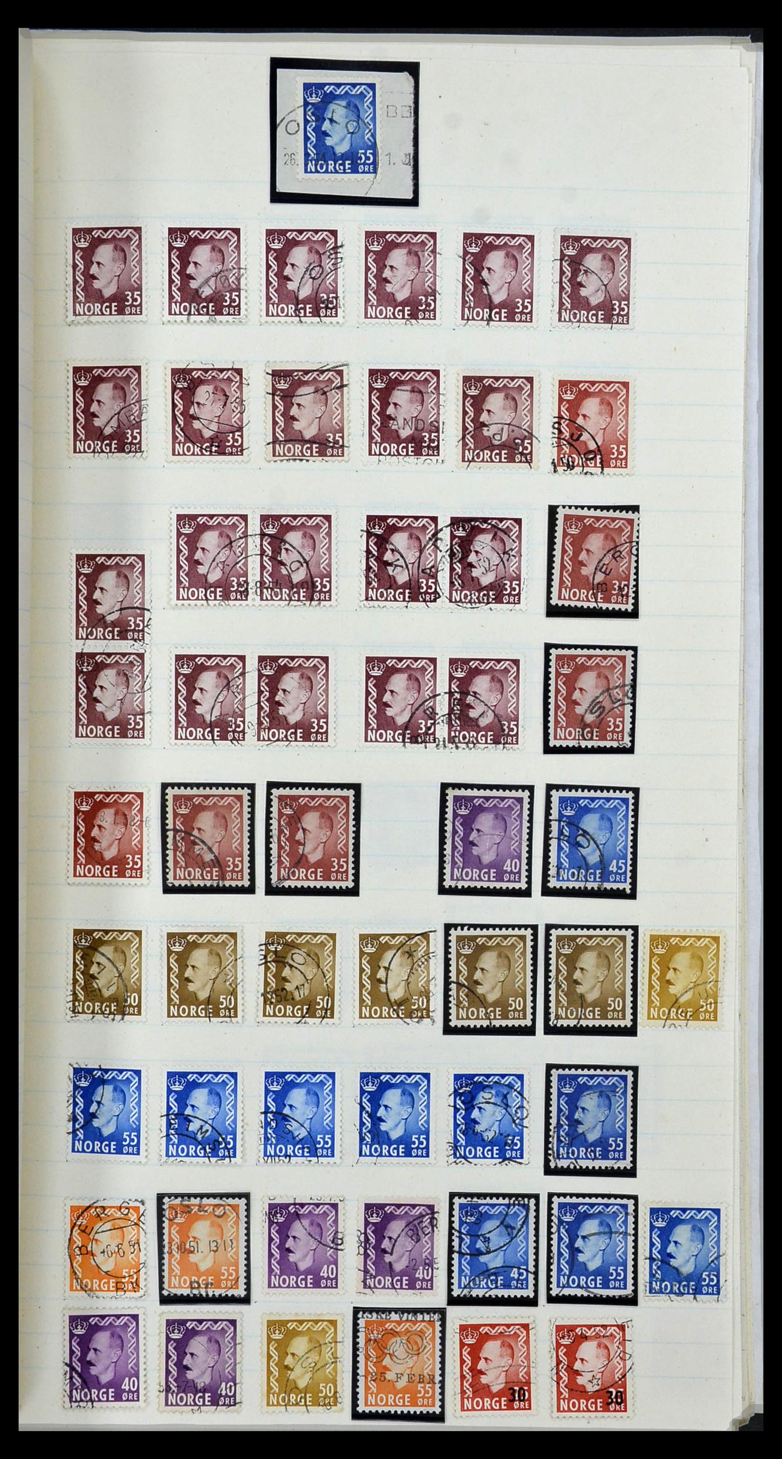 34233 056 - Postzegelverzameling 34233 Noorwegen 1856-1970.