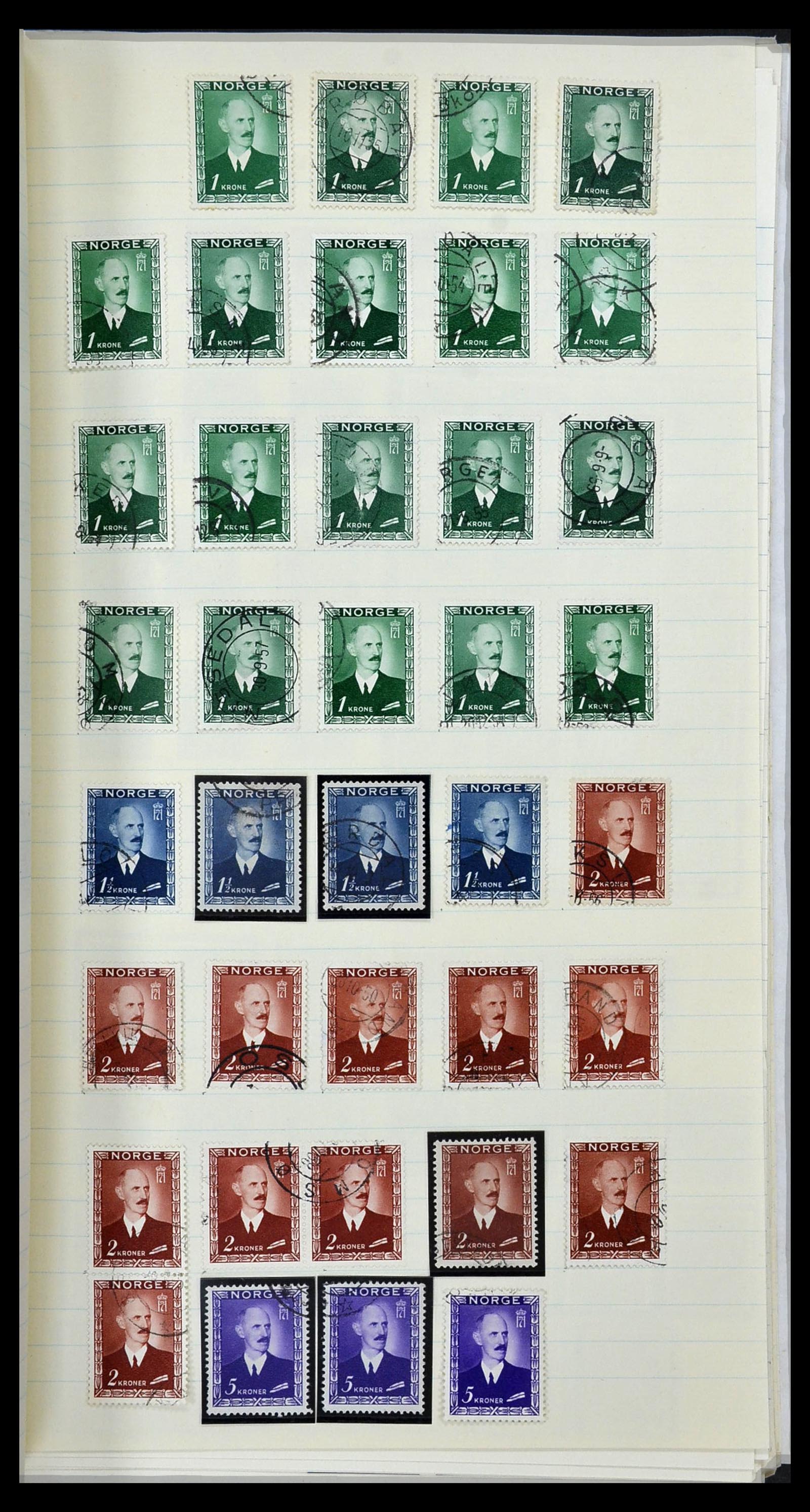 34233 058 - Postzegelverzameling 34233 Noorwegen 1856-1970.