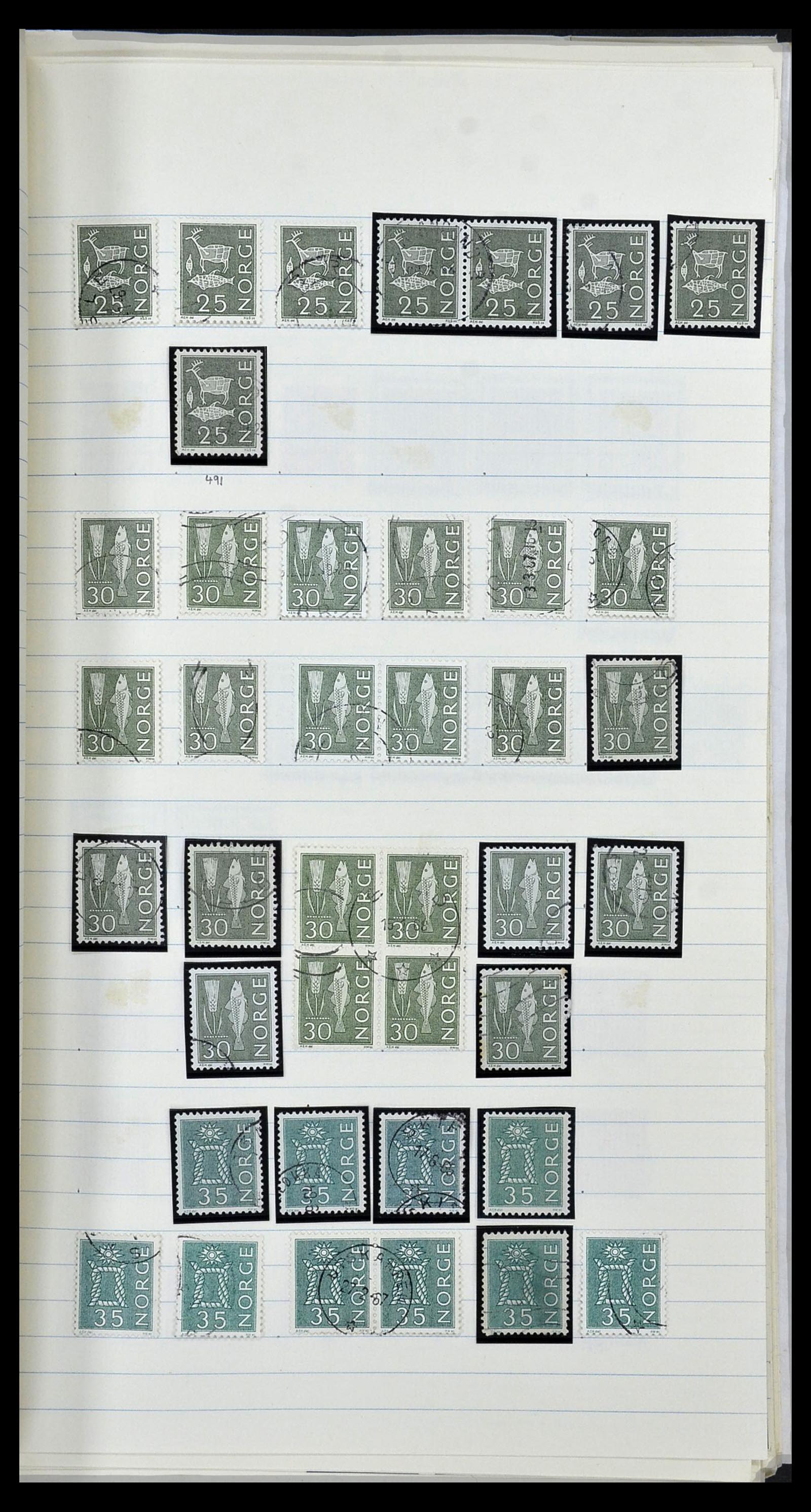 34233 060 - Postzegelverzameling 34233 Noorwegen 1856-1970.