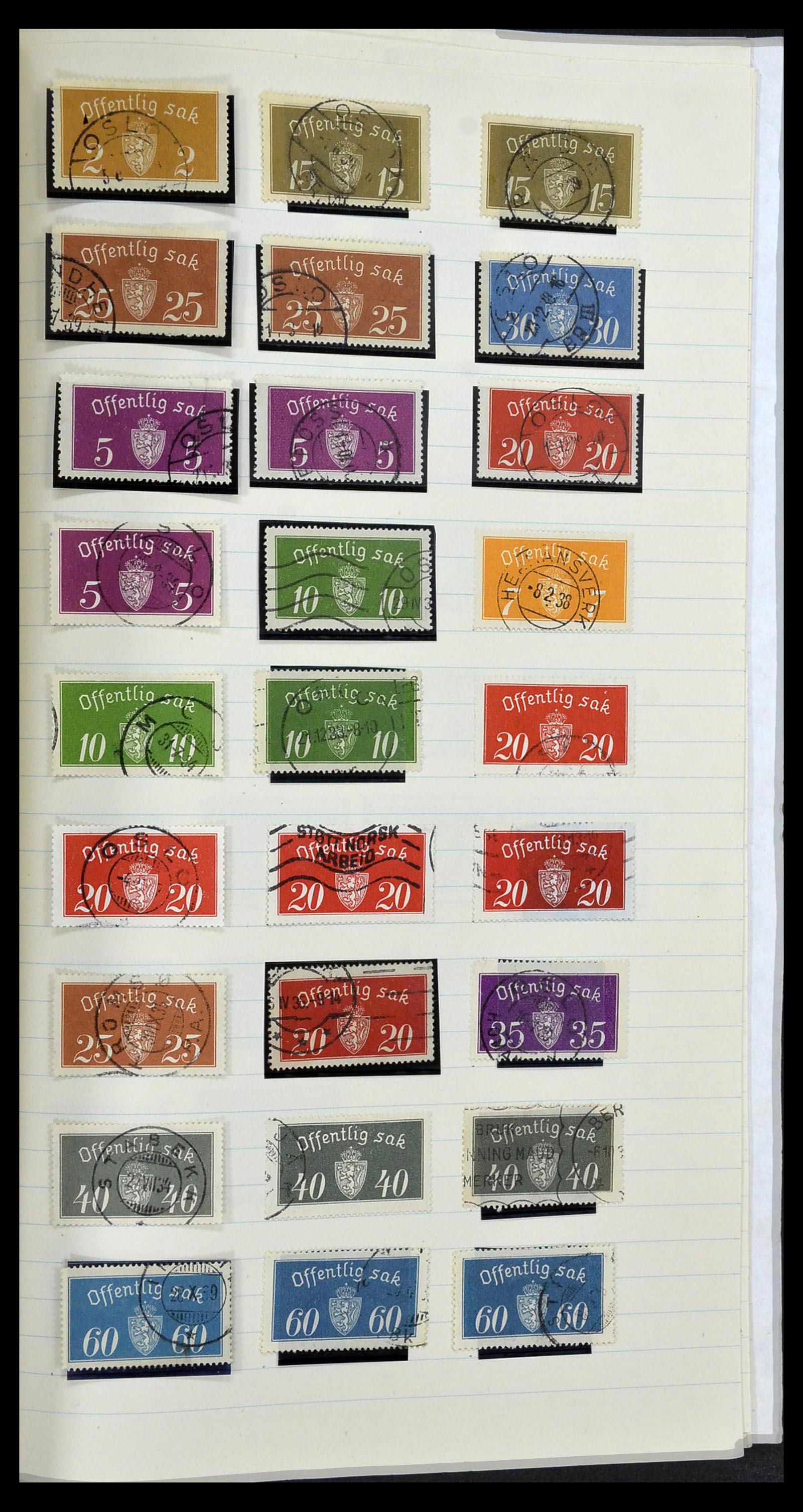 34233 081 - Postzegelverzameling 34233 Noorwegen 1856-1970.