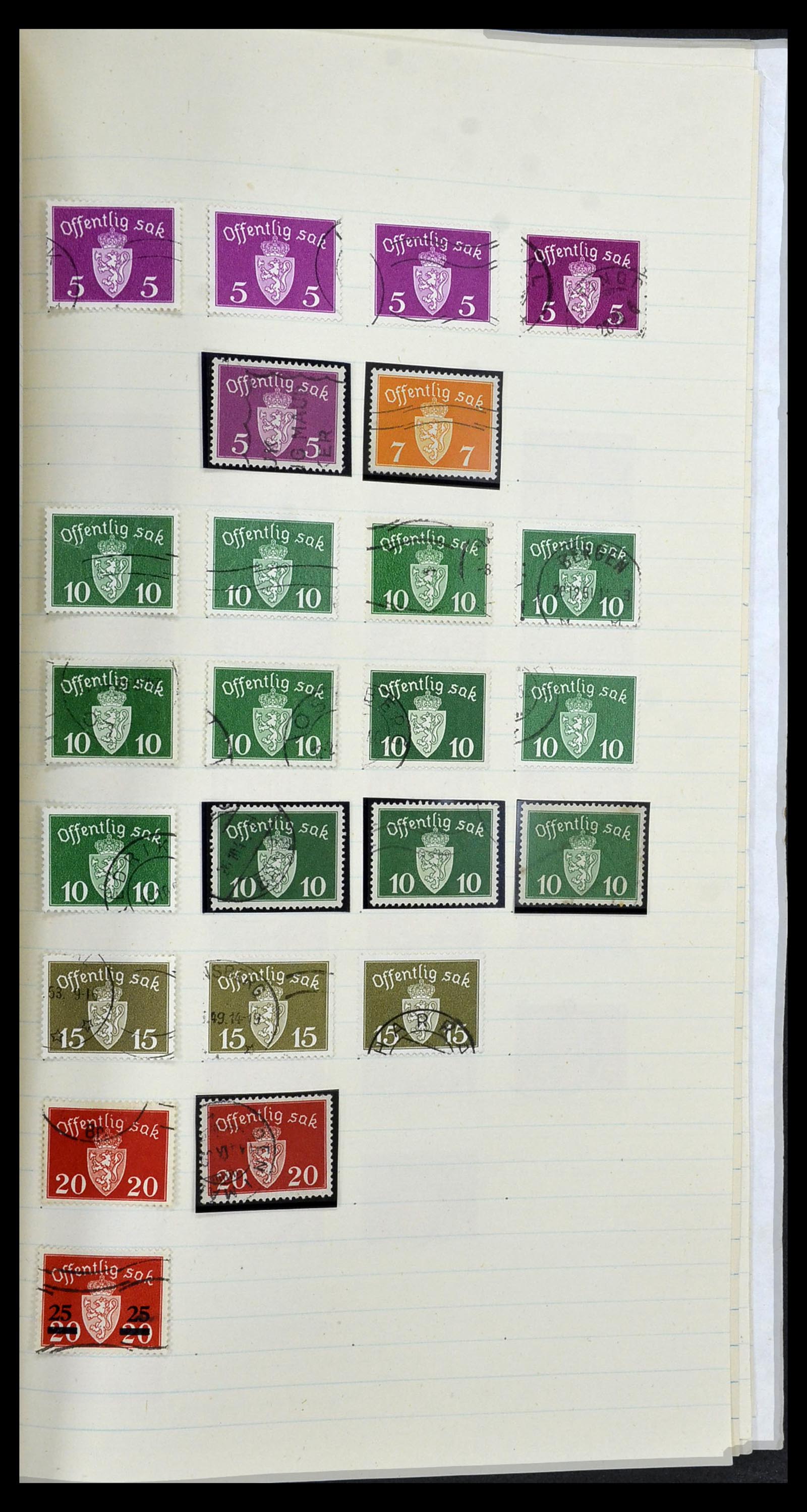 34233 082 - Postzegelverzameling 34233 Noorwegen 1856-1970.