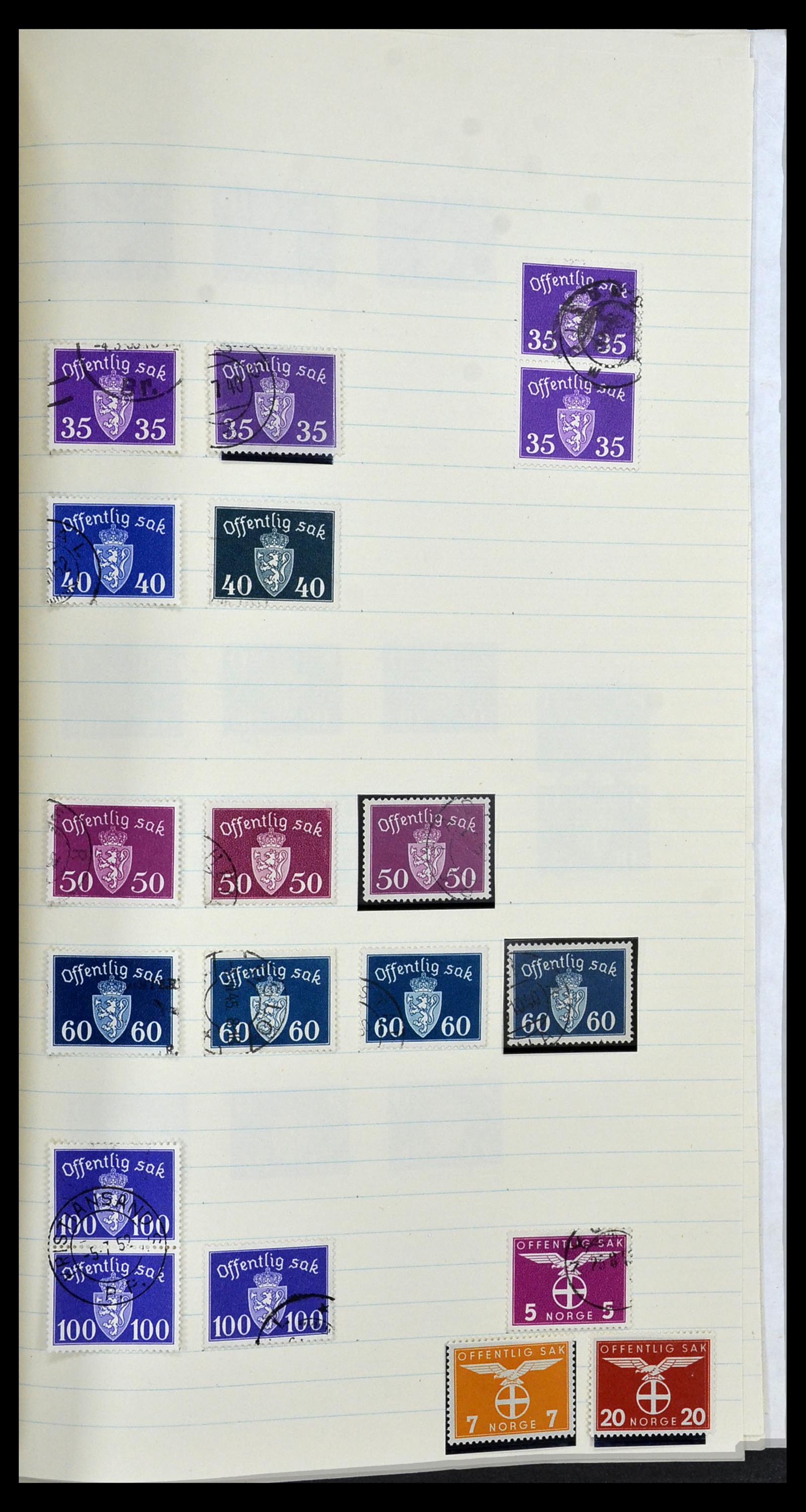 34233 084 - Postzegelverzameling 34233 Noorwegen 1856-1970.