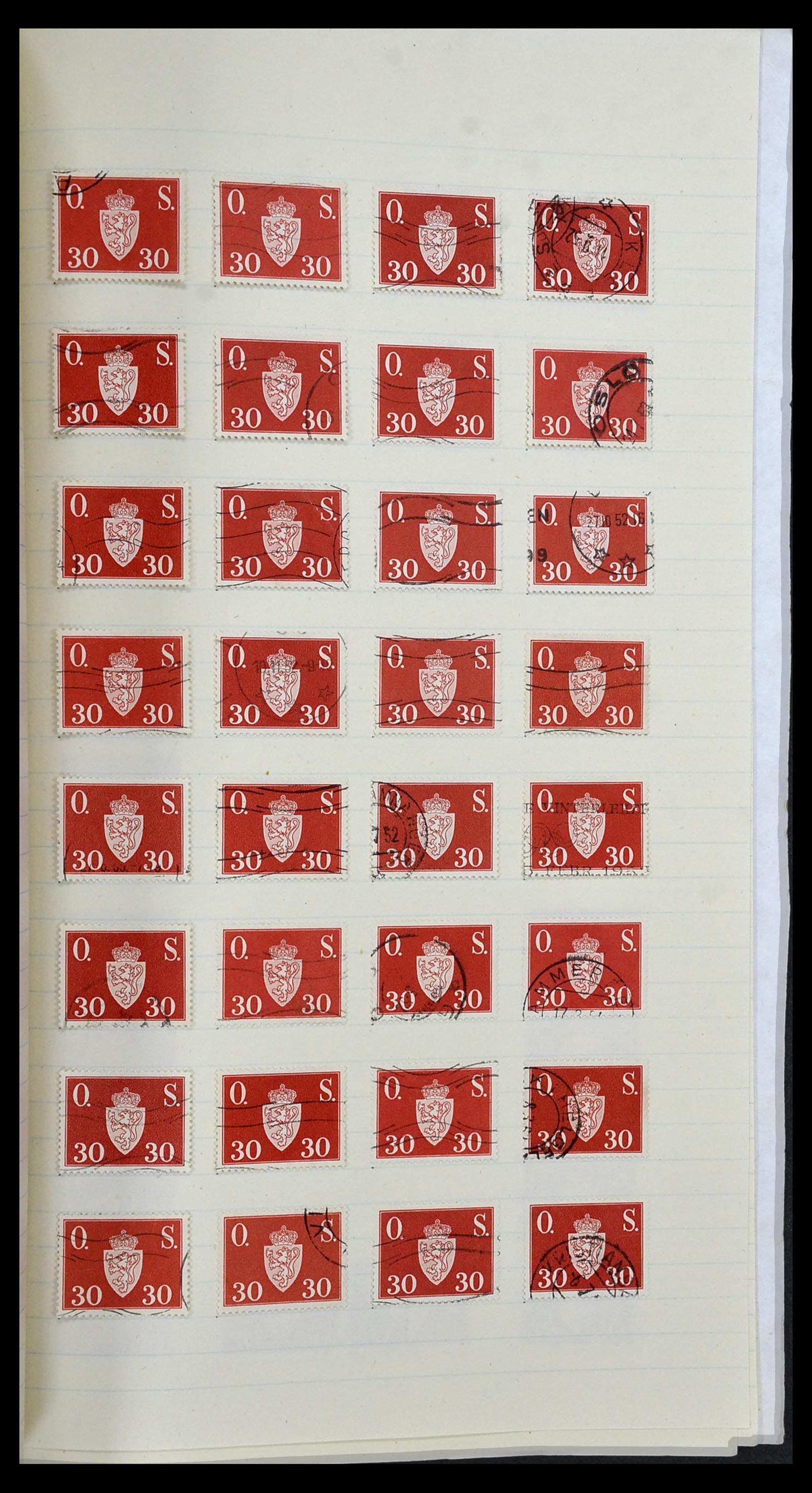34233 086 - Postzegelverzameling 34233 Noorwegen 1856-1970.