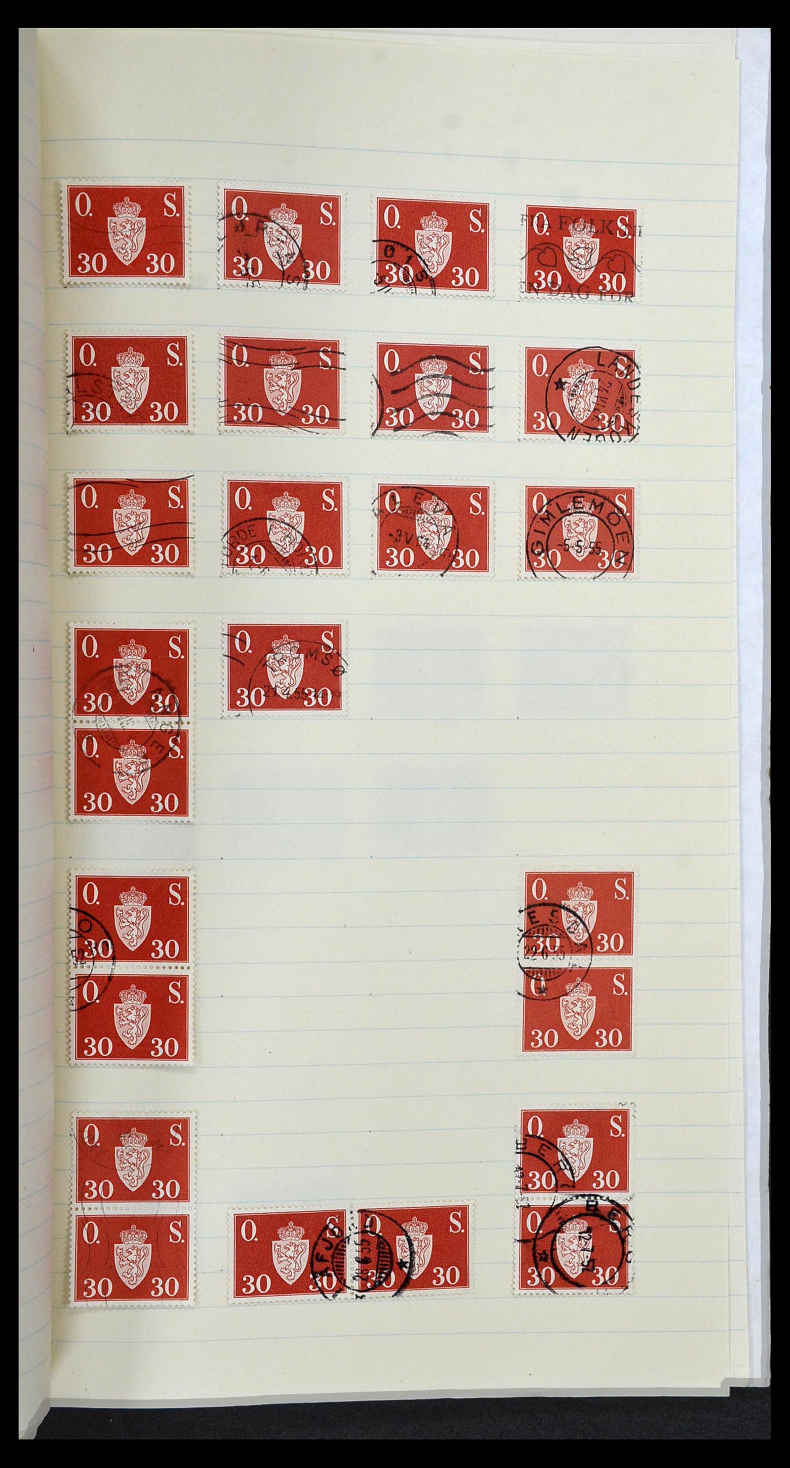 34233 087 - Postzegelverzameling 34233 Noorwegen 1856-1970.