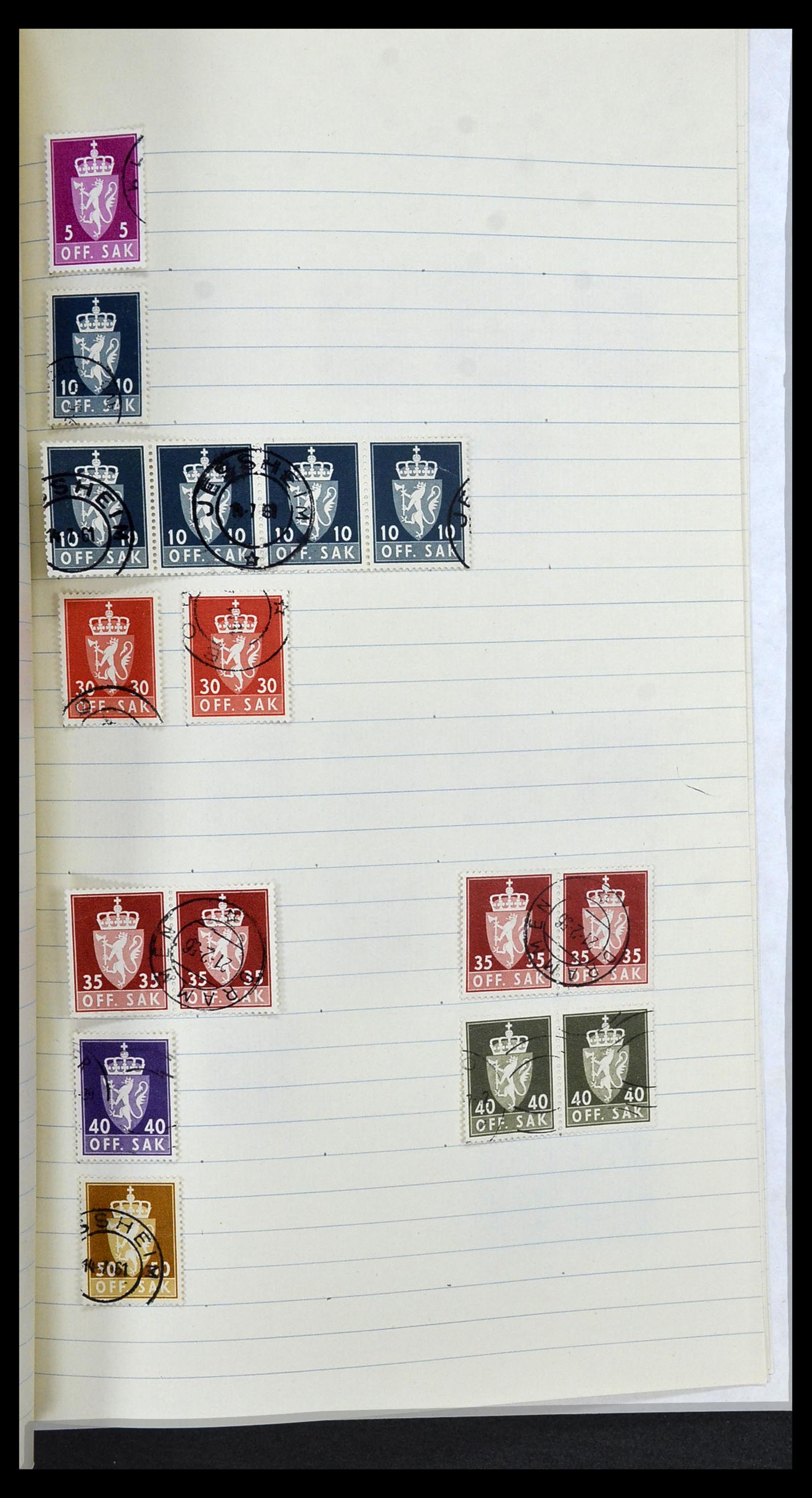34233 089 - Postzegelverzameling 34233 Noorwegen 1856-1970.